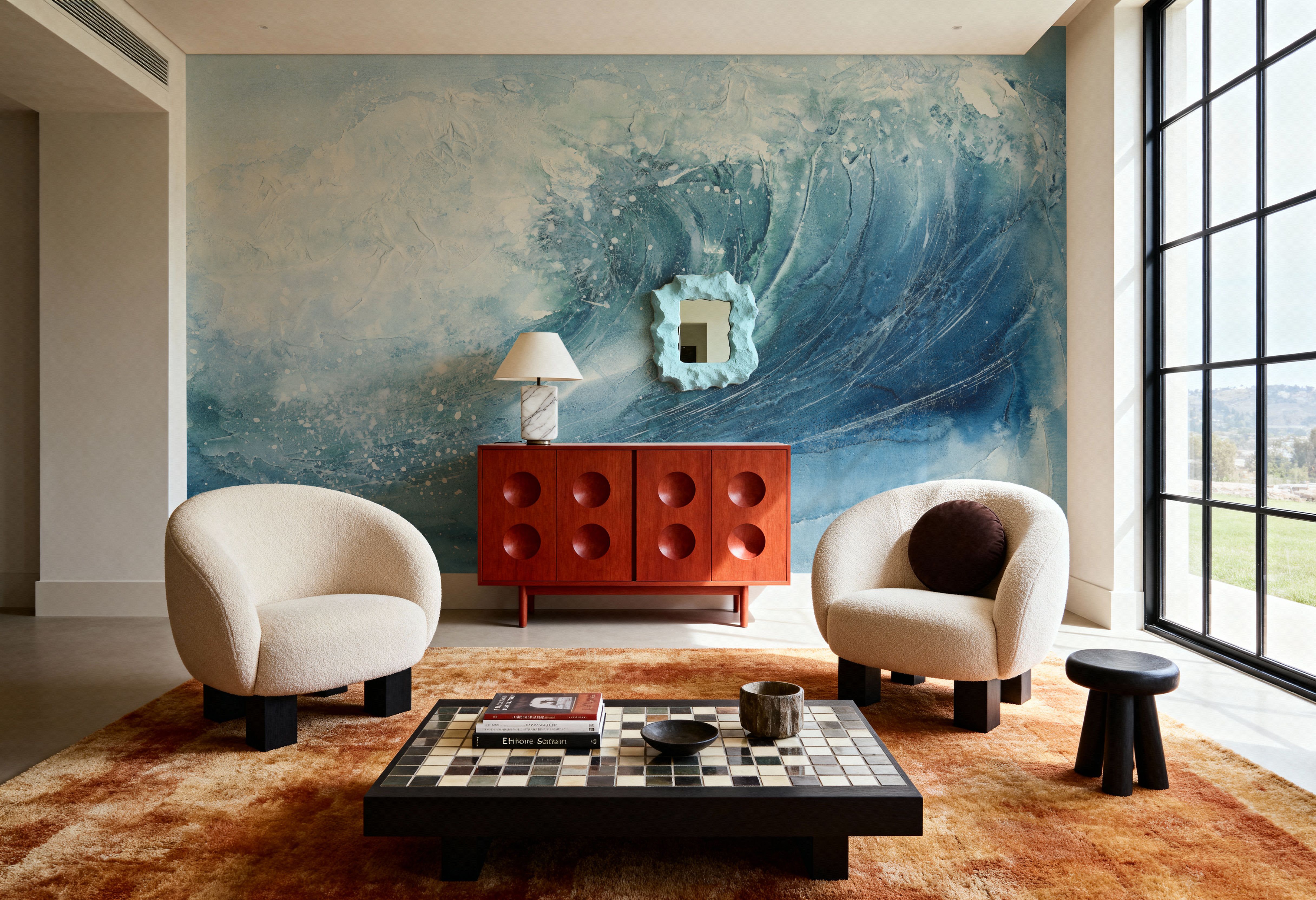 In The Curl I, Papel pintado