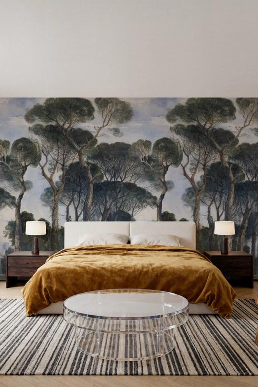 Umbrella Pines Landscape, Vintage