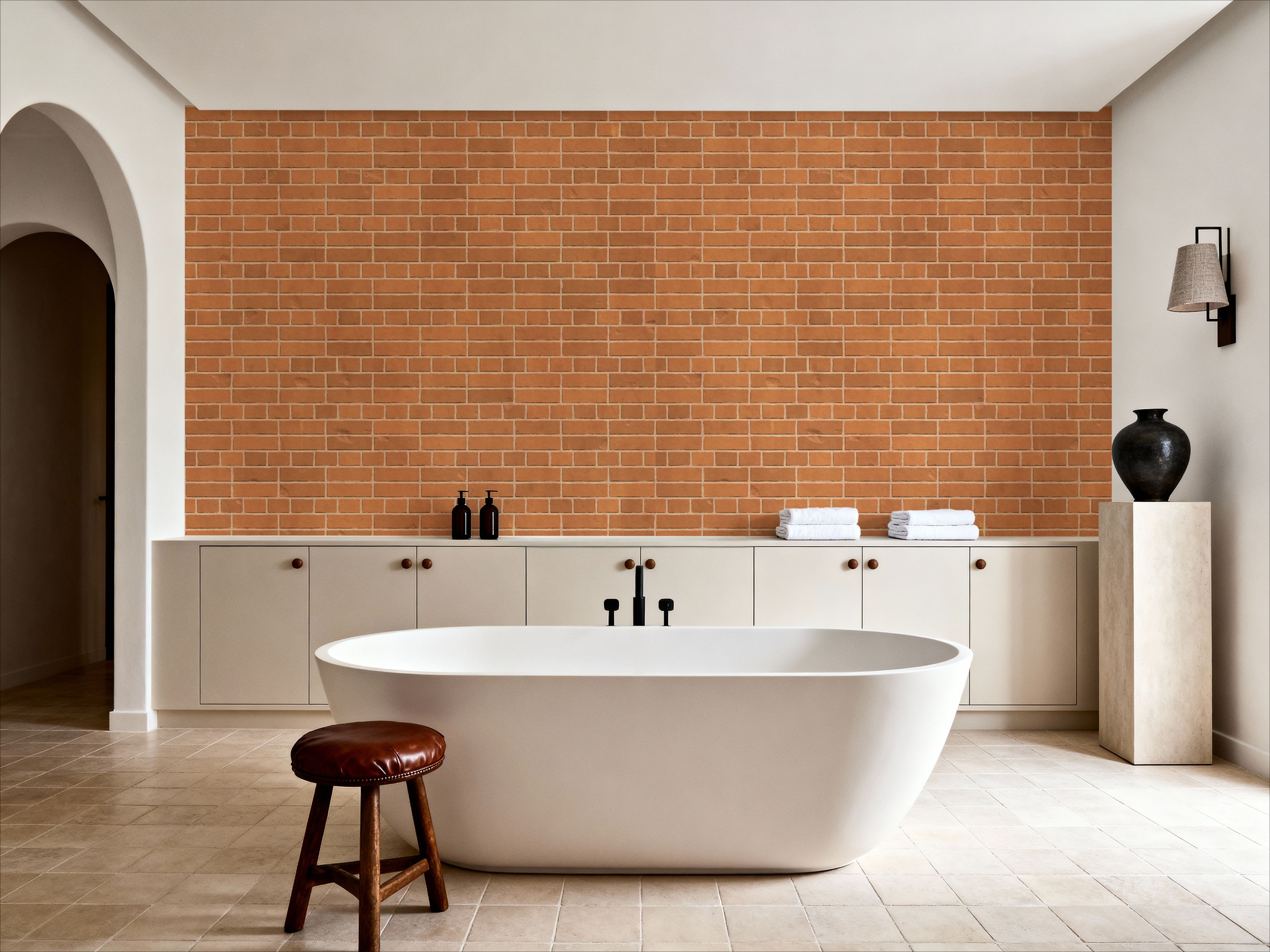 Rustic Brown Brick Wall