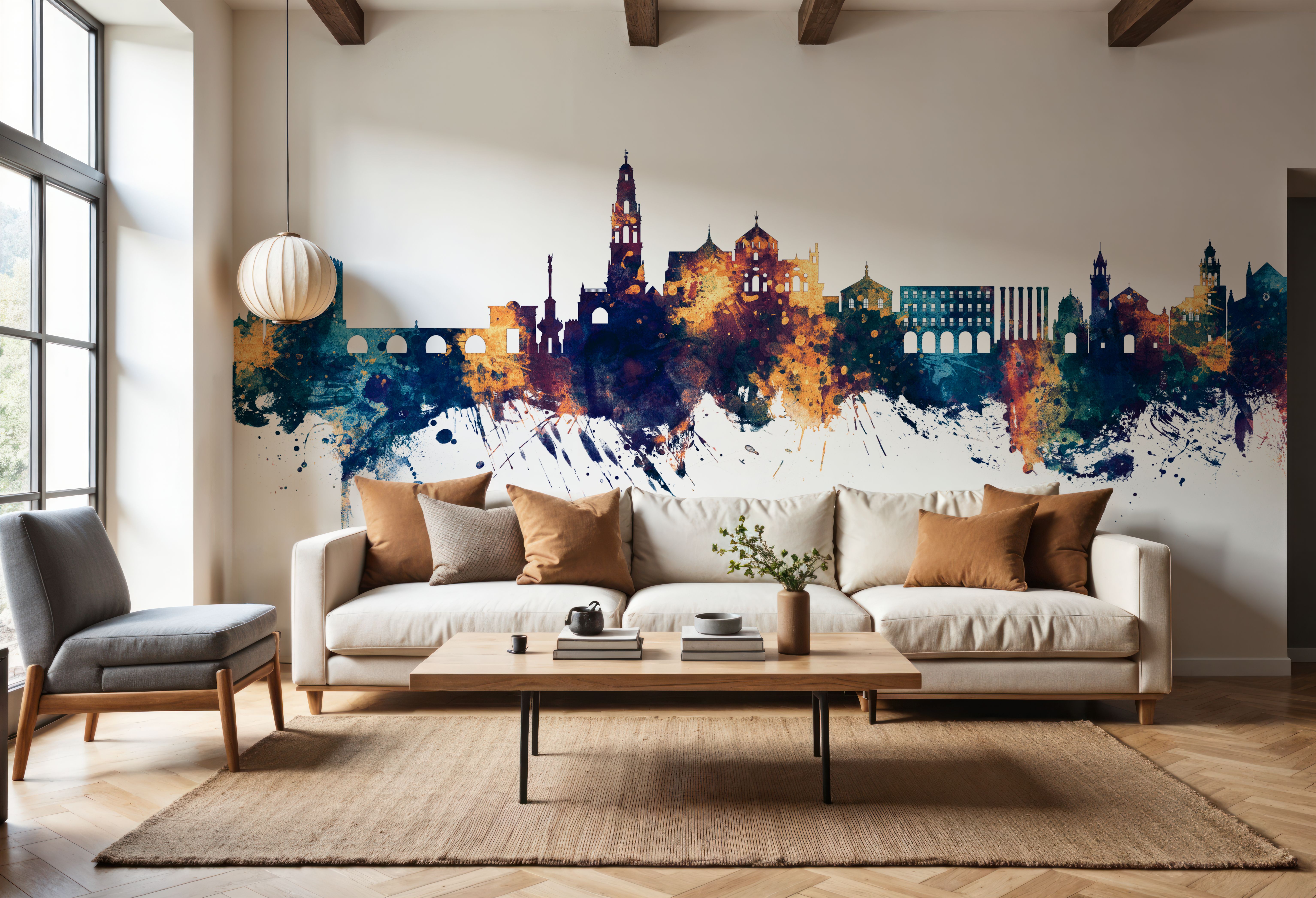 Córdoba Spain Skyline Blue & Bronze