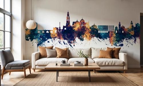 Córdoba Spain Skyline Blue & Bronze