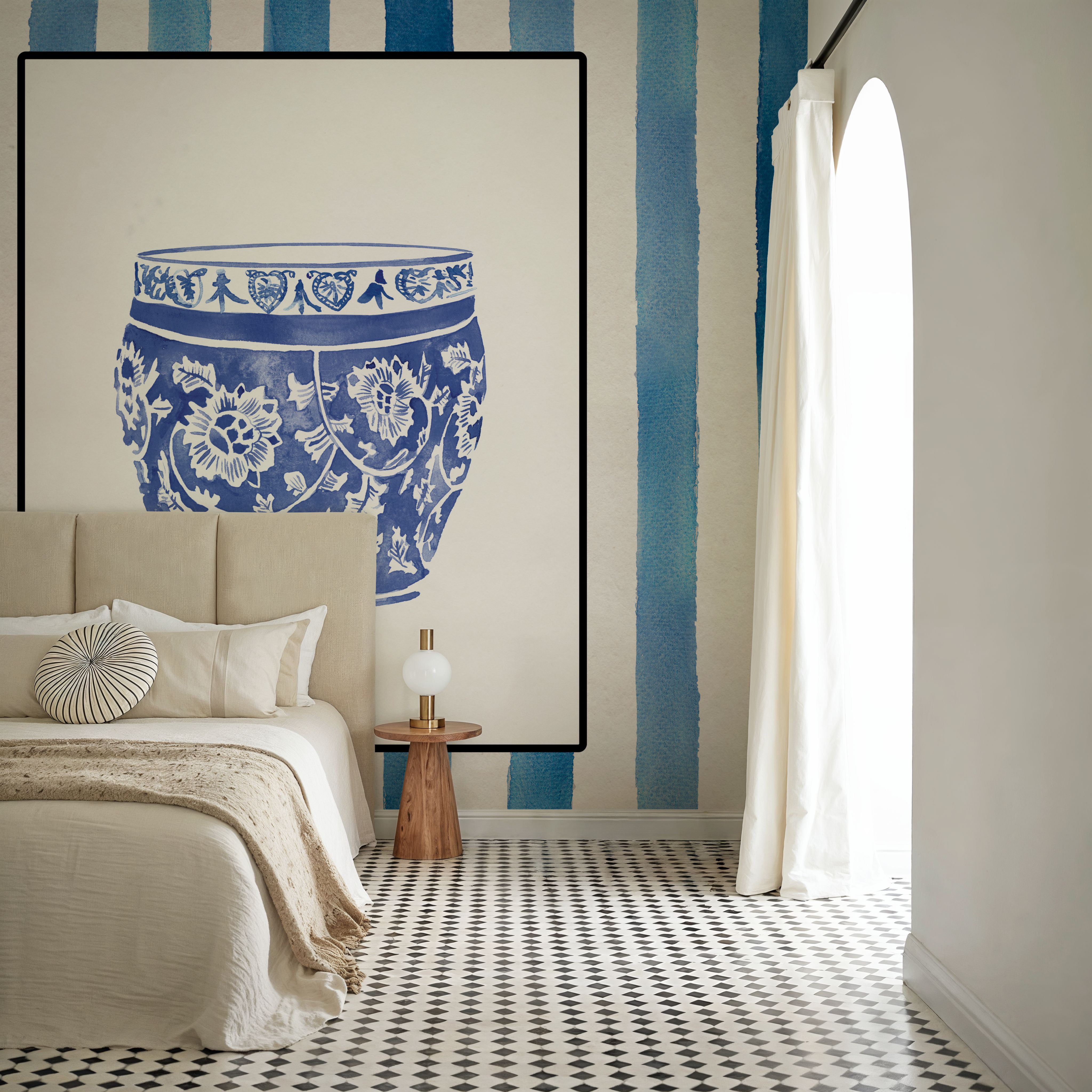 Chinoiserie Vase IV Stripes