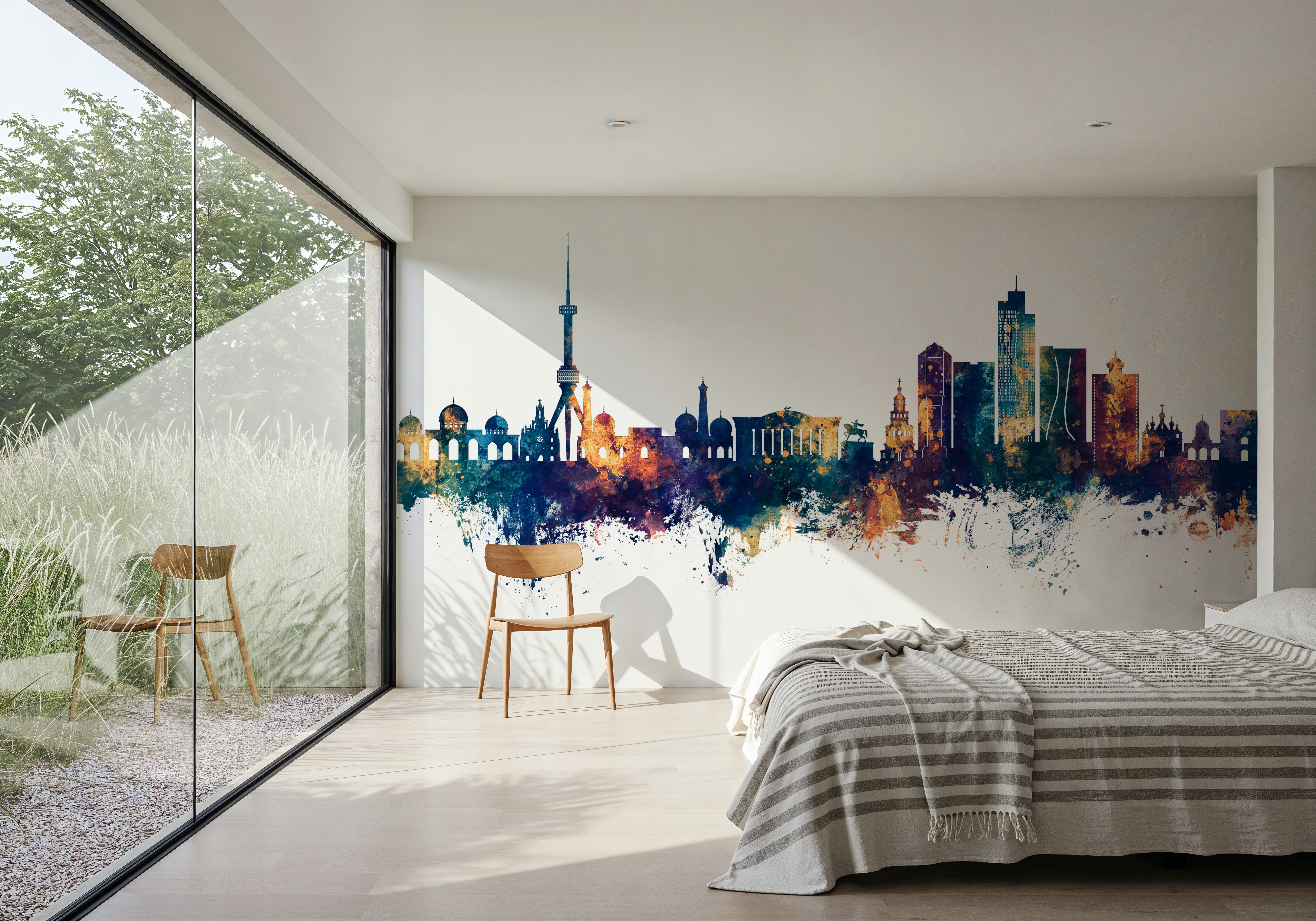 Tashkent Uzbekistan Skyline Blue & Bronze