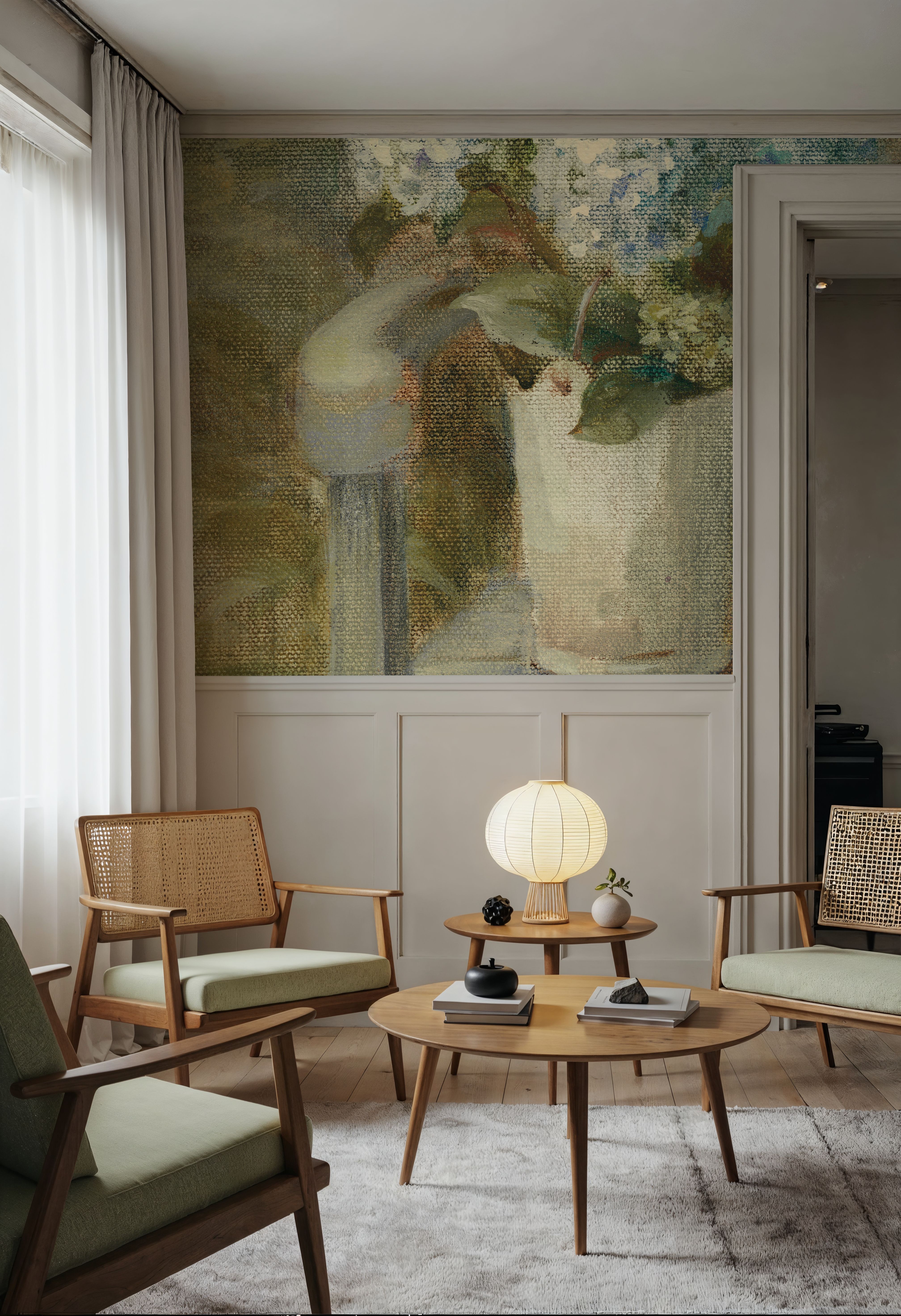 Hydrangea Bouquet on Bench