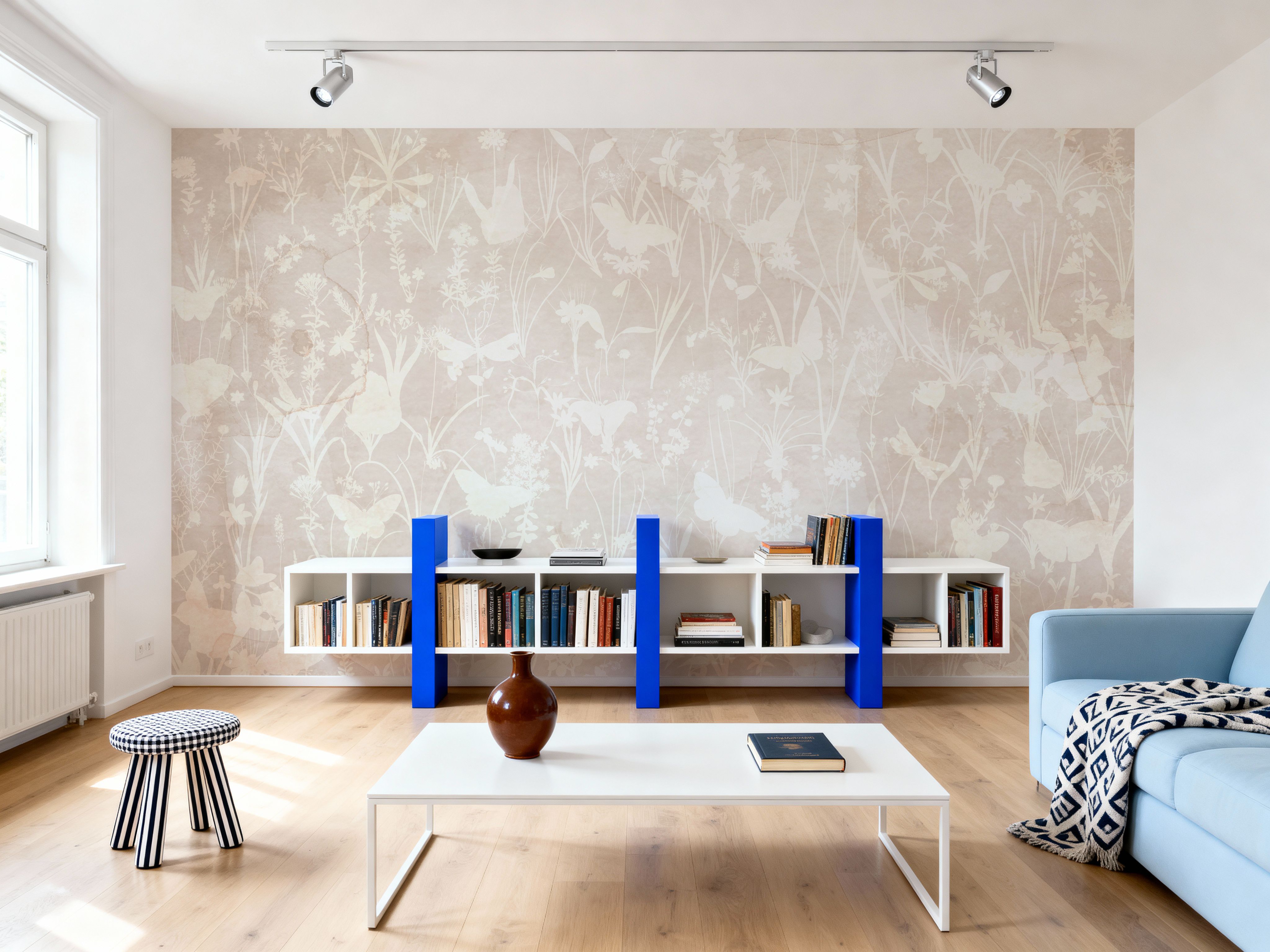 Herbals and Butterflies Double Silhouette Beige