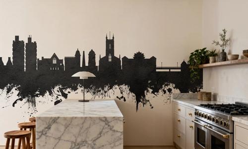 Stoke-on-Trent Skyline Black & White