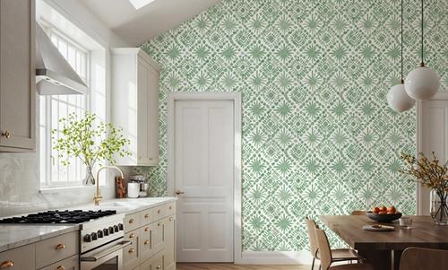 Paradise Splash Dark Green