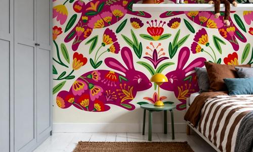 Otomi Rabbits & Flowers