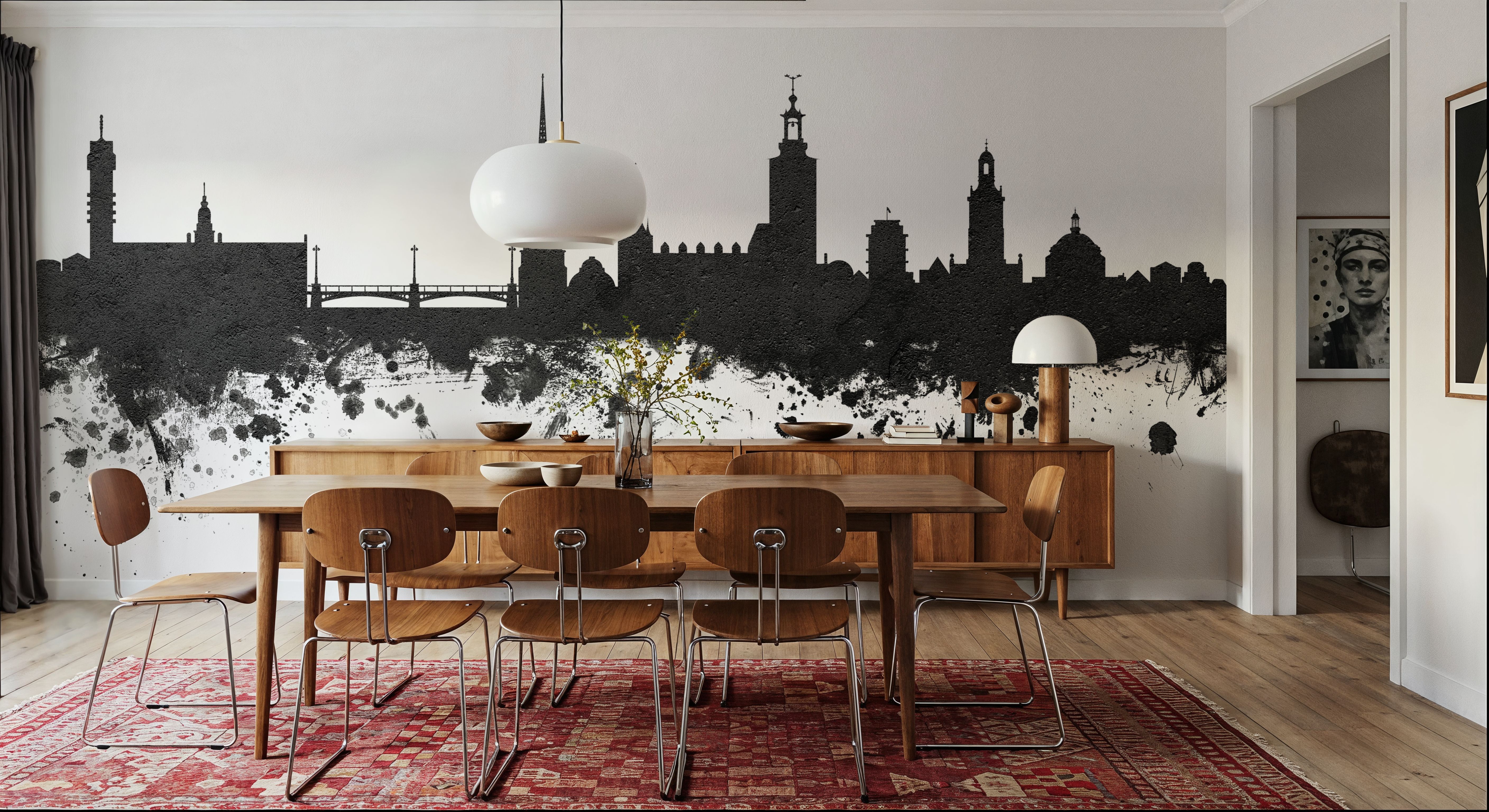 Stockholm Skyline Black & White