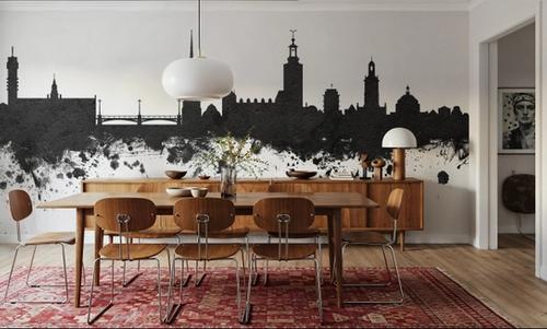 Stockholm Skyline Black & White