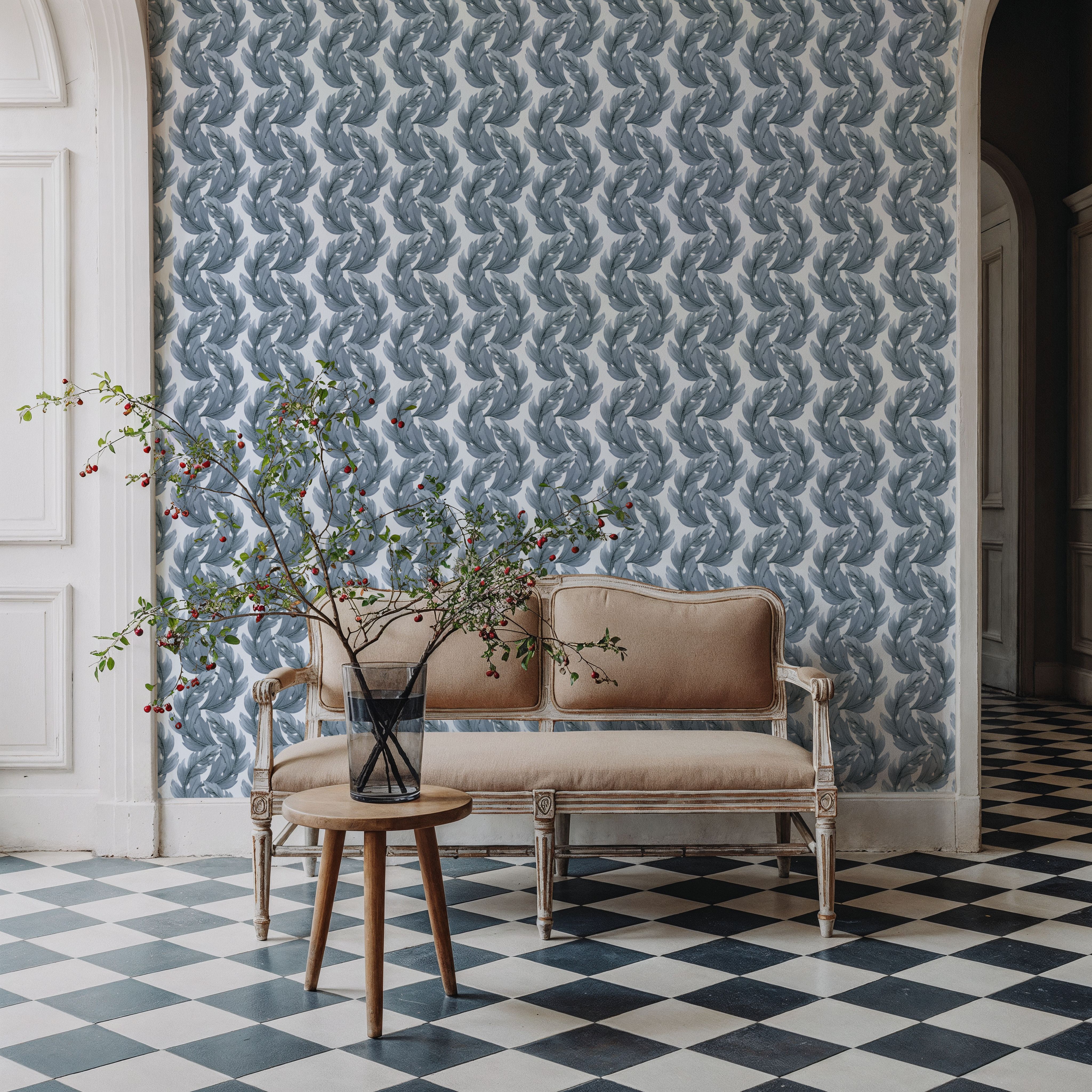 Verdant Plume, Chalky Blue