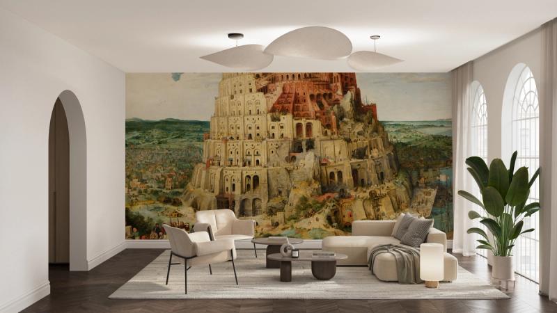 Tower of Babel wallpaper mural 100% PVC-free and non-toxic