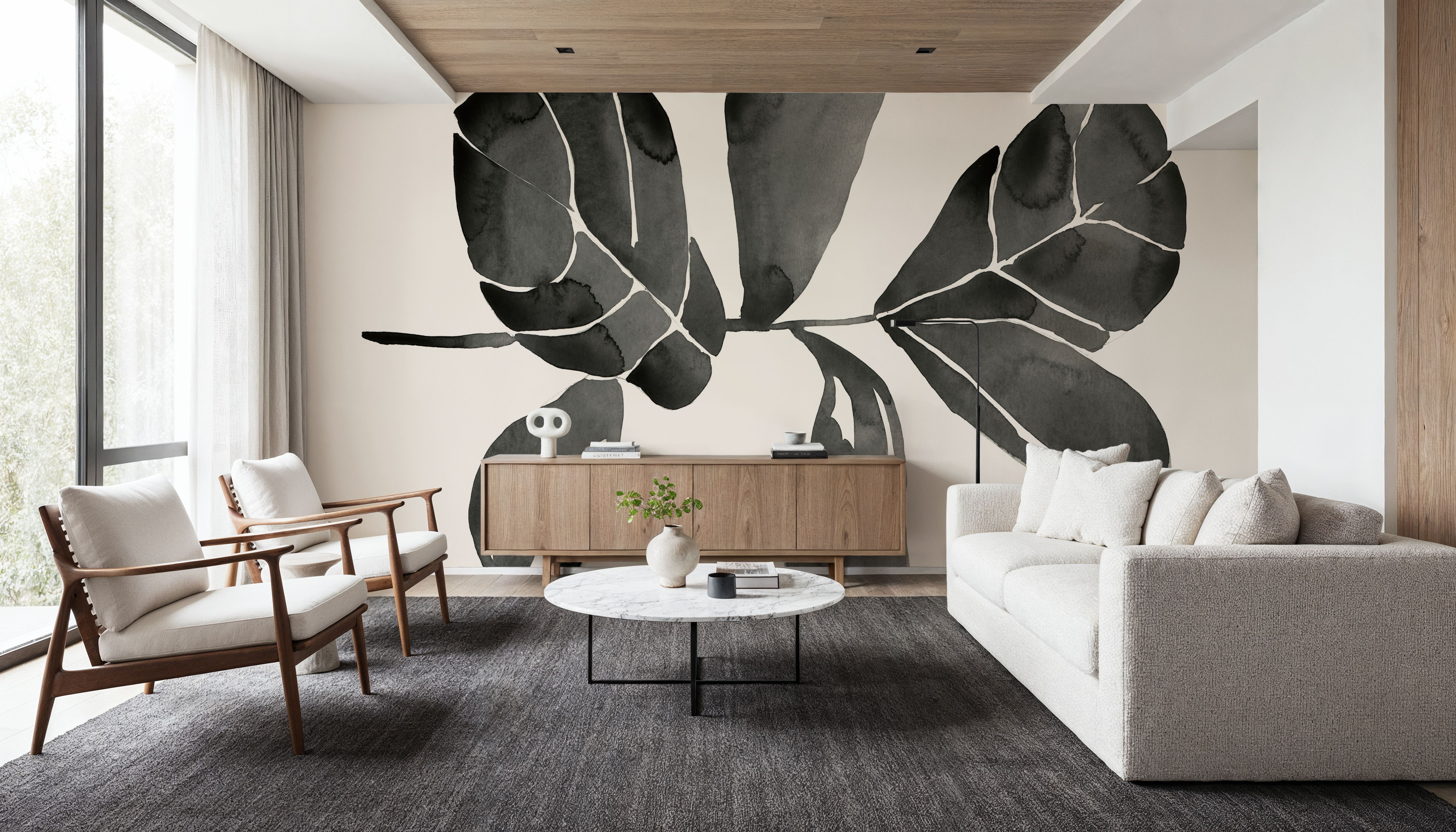 Fiddle Leaf III Cream, Papier peint