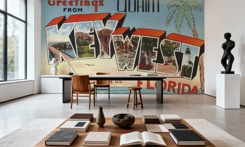 Greetings from Key West - Screenprint Postcard