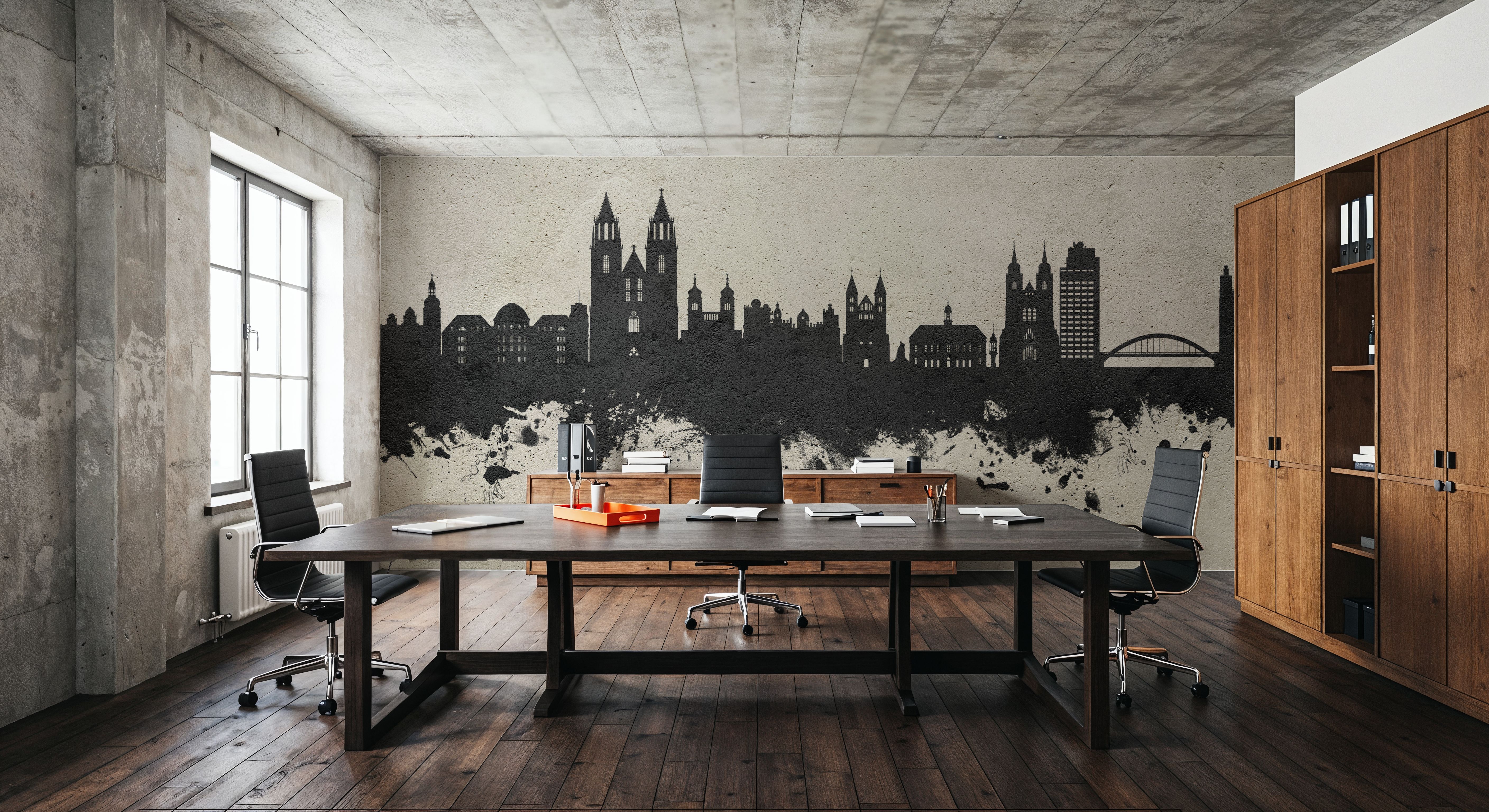 Magdeburg Germany Skyline Concrete