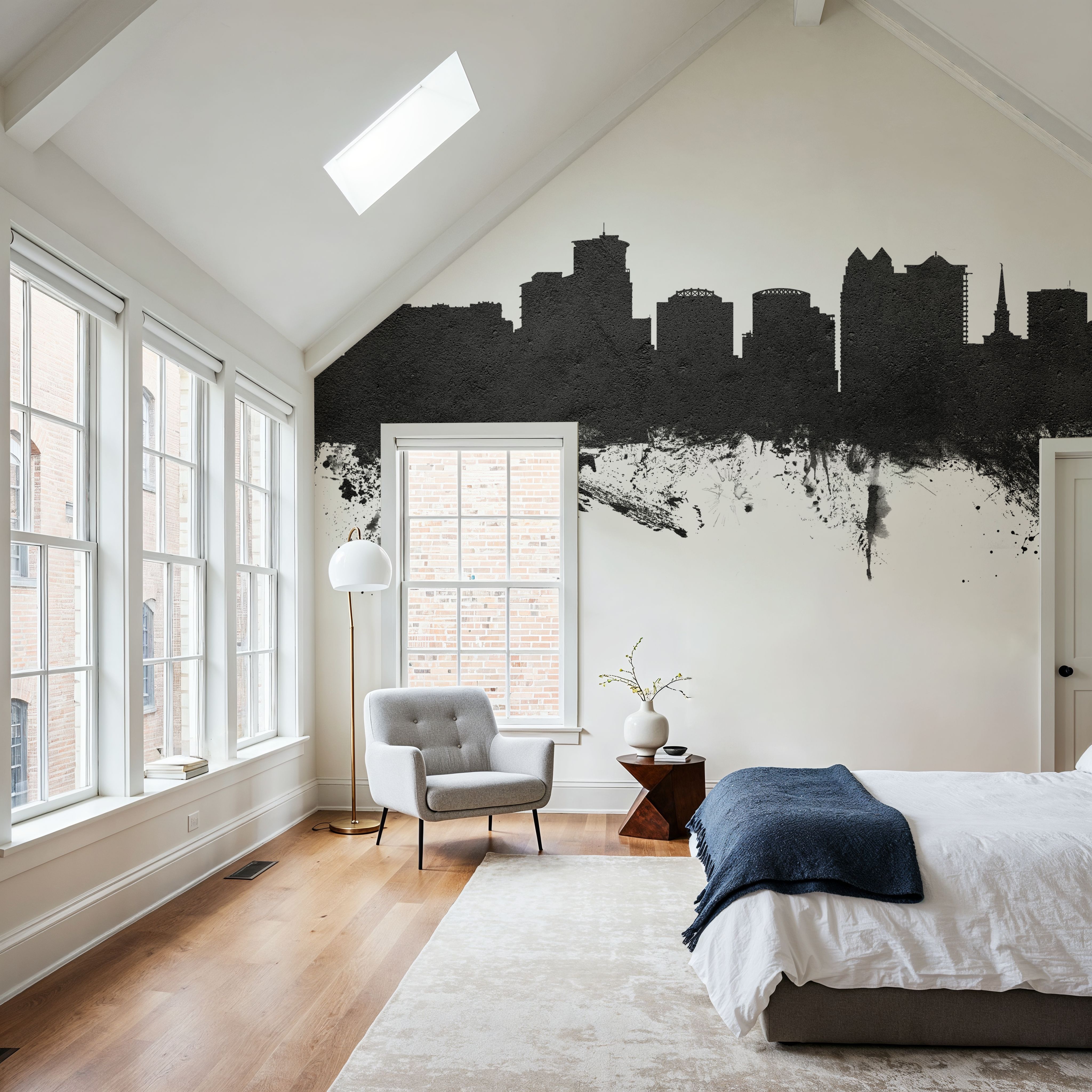 Orlando Florida Skyline Black & White