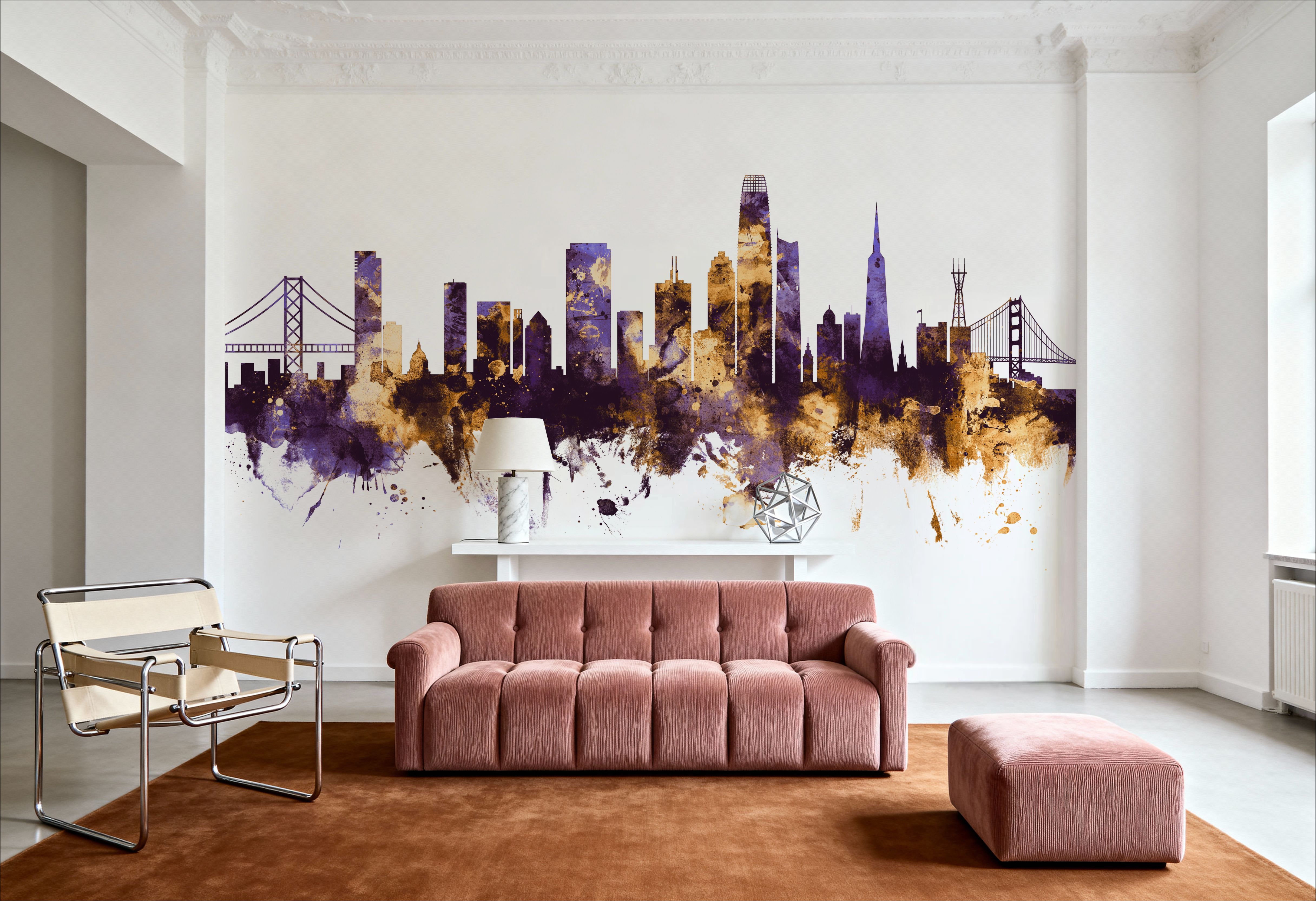 San Francisco Skyline Purple & Gold