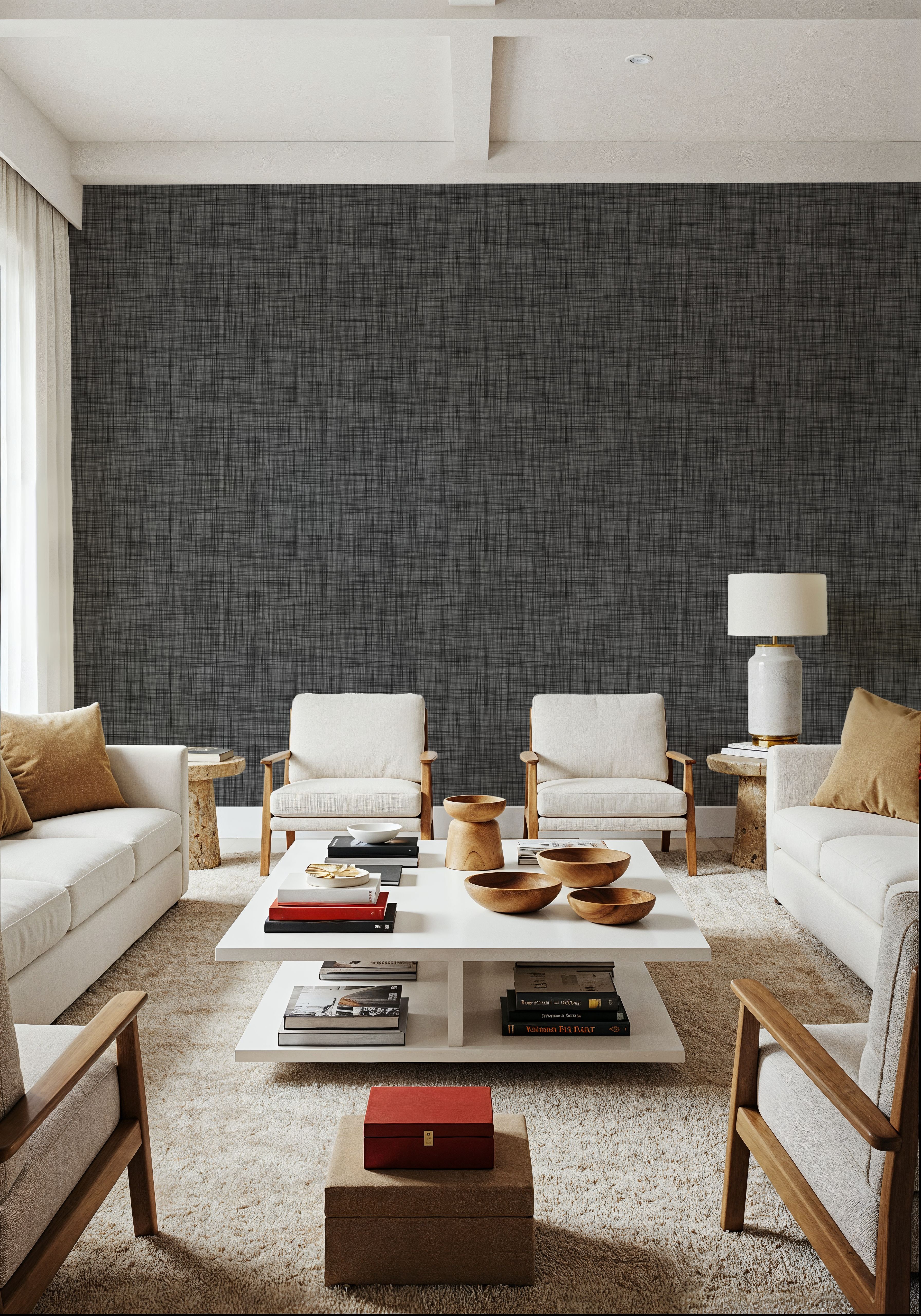 Mottled Linen Effect, Shadow Grey