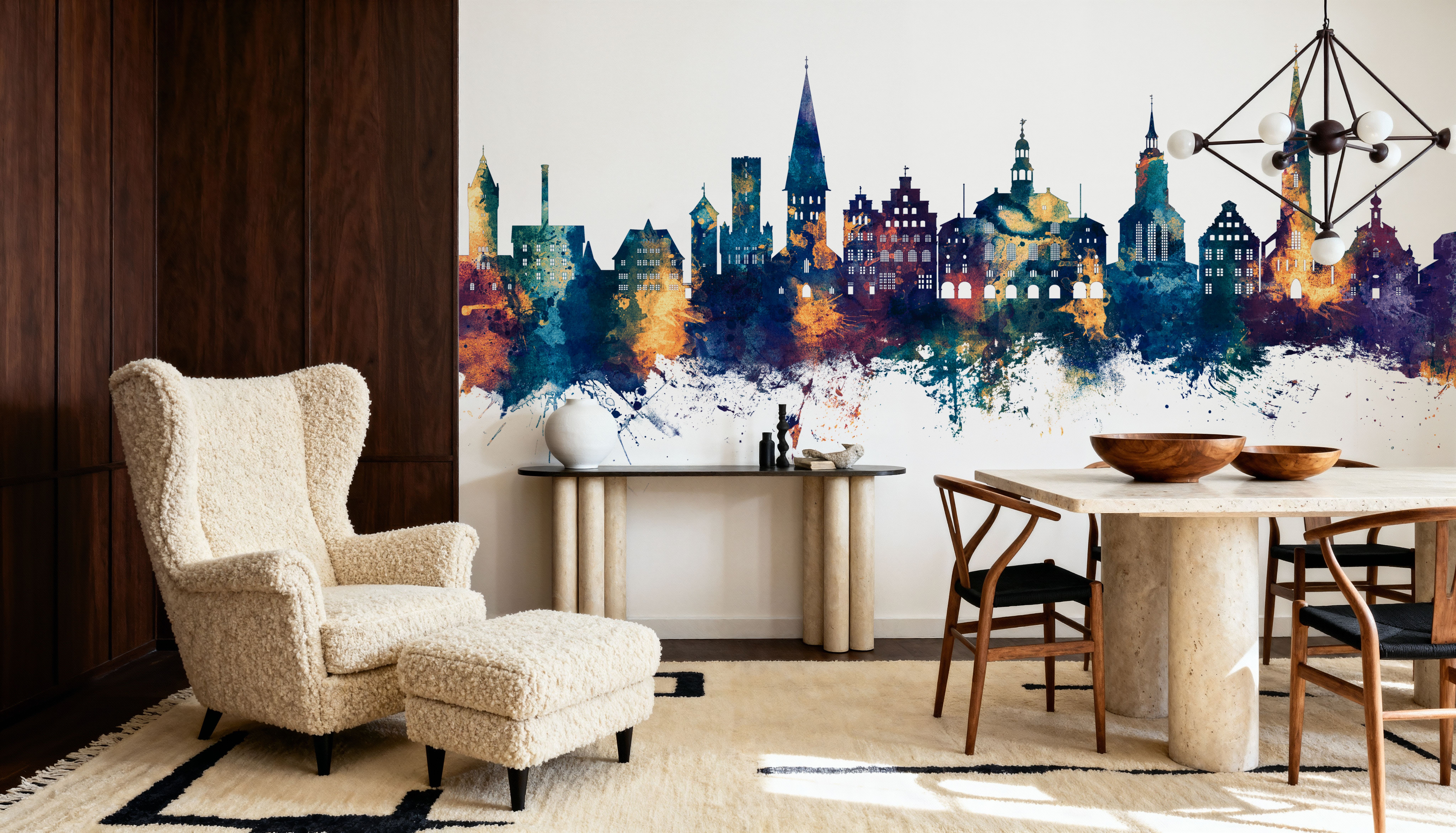 Lüneburg Germany Skyline Blue & Bronze