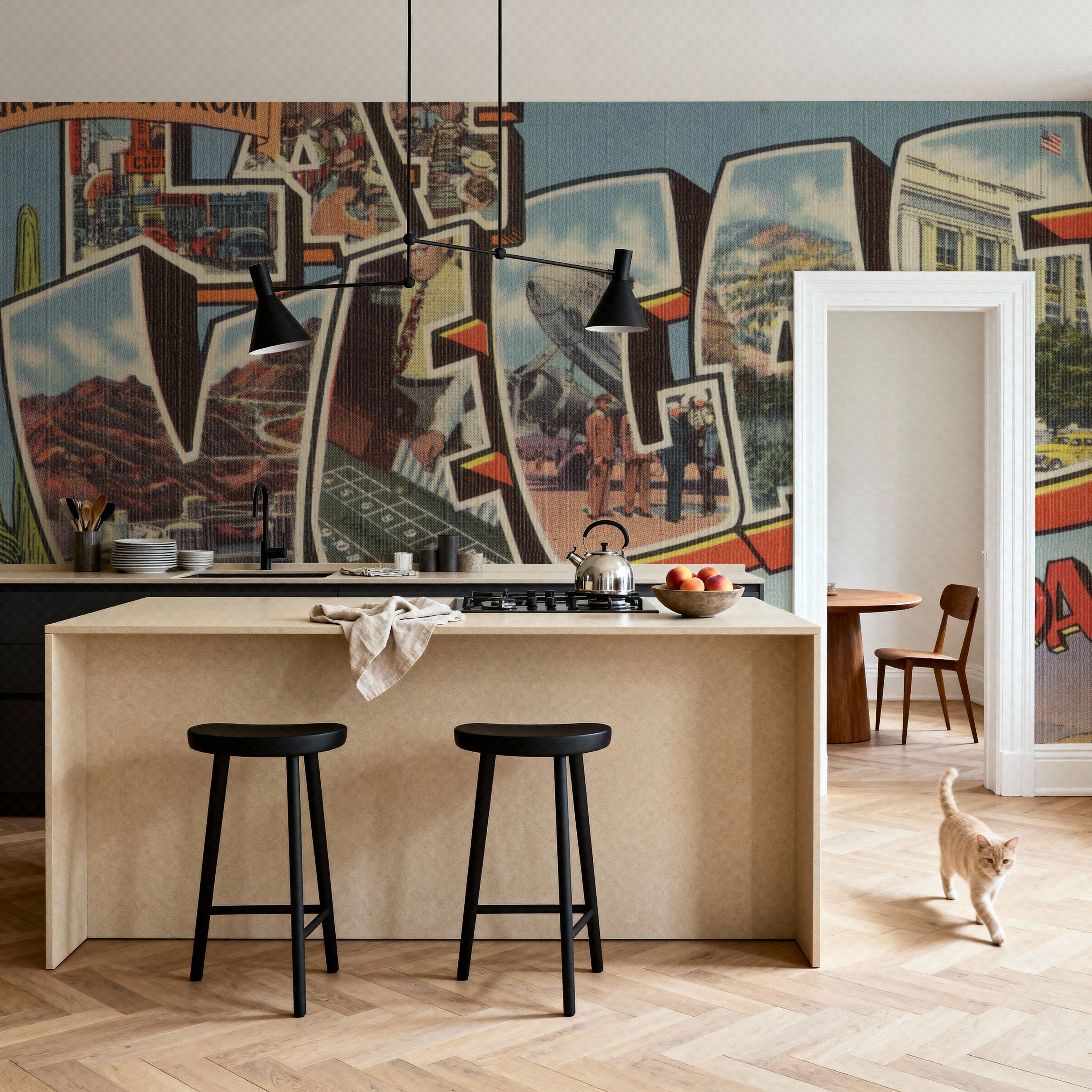 Greetings from Las Vegas - Screenprint Postcard