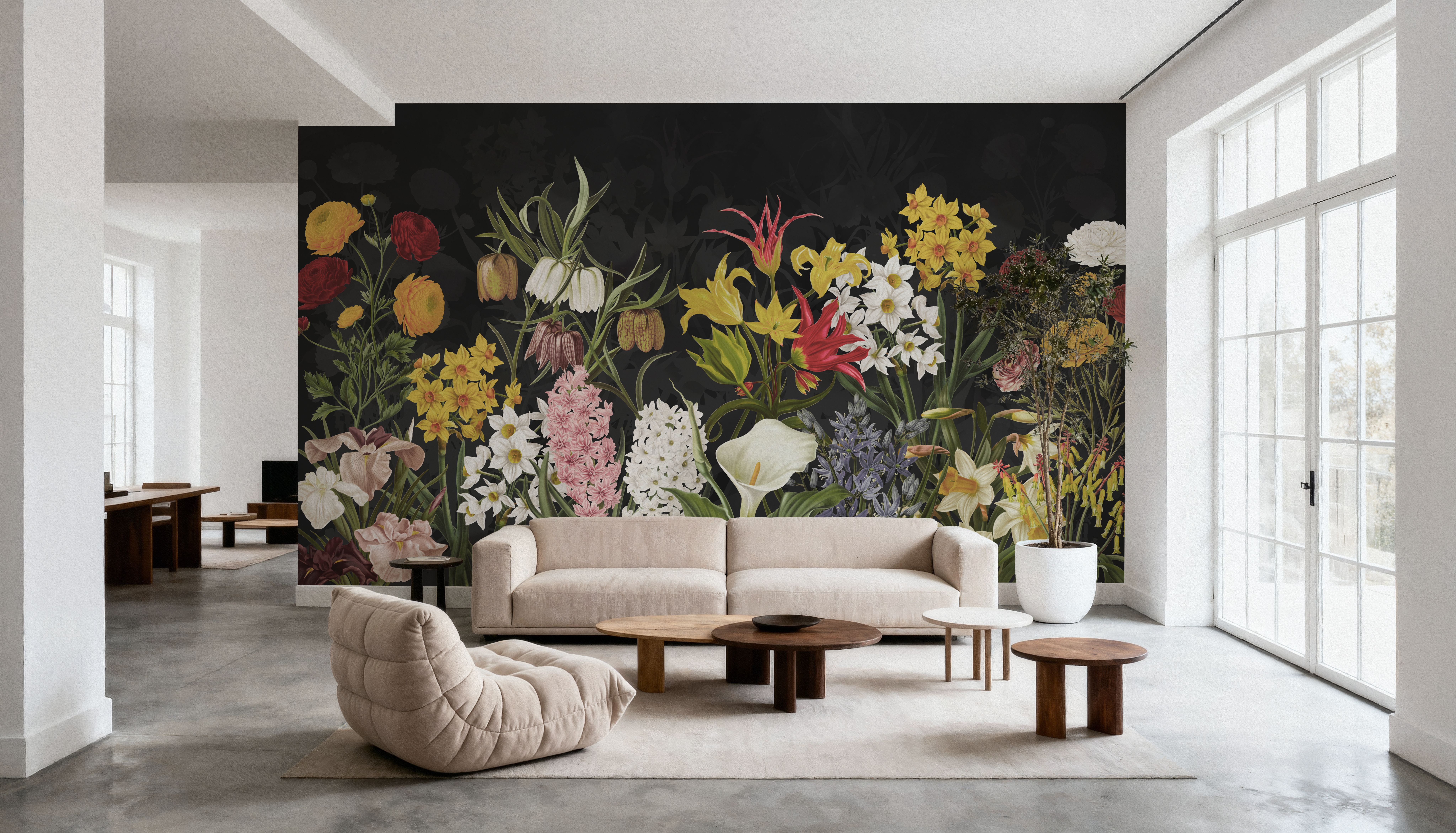 Happy Spring Flowers, Behang