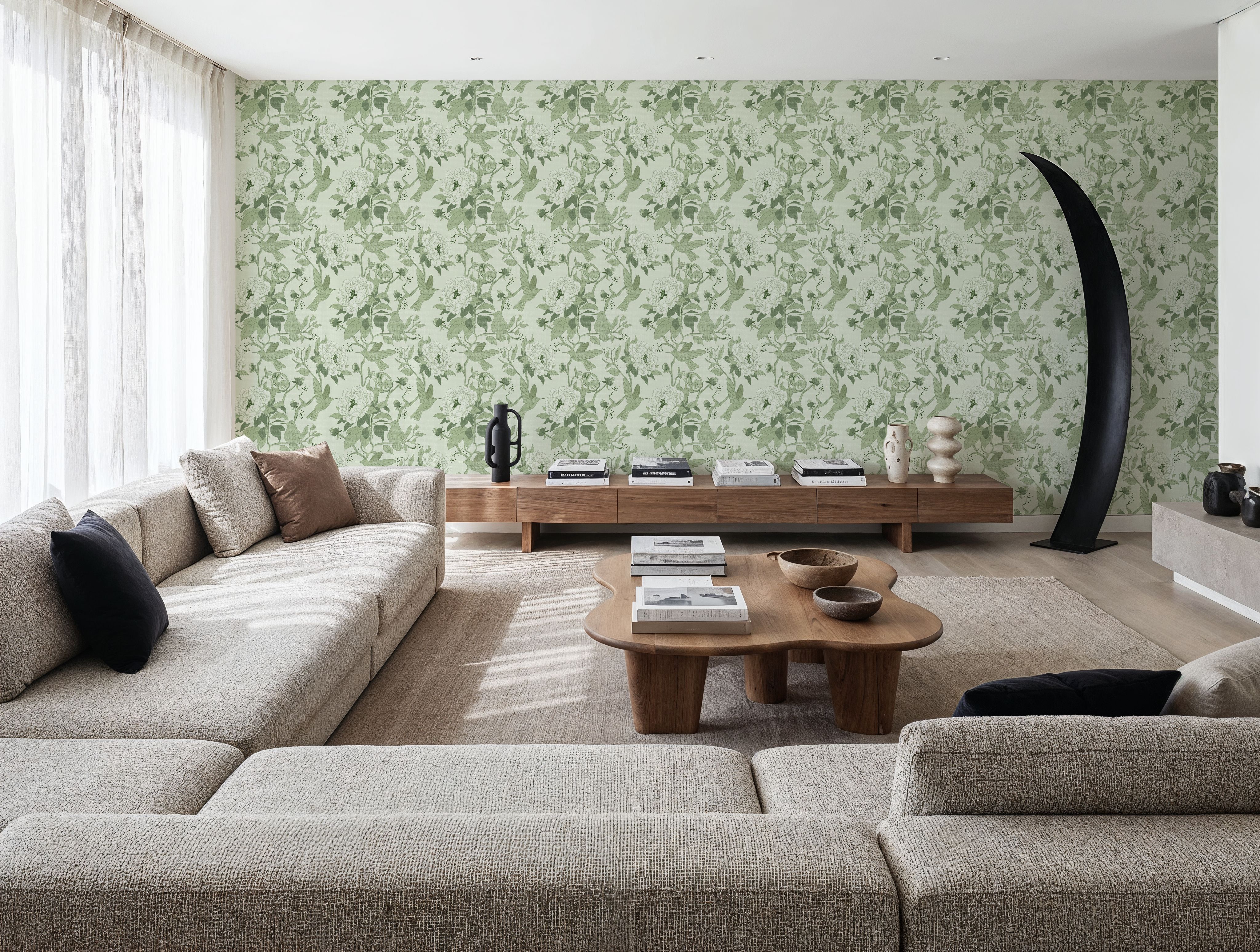 Peony Toile, Fresh Green