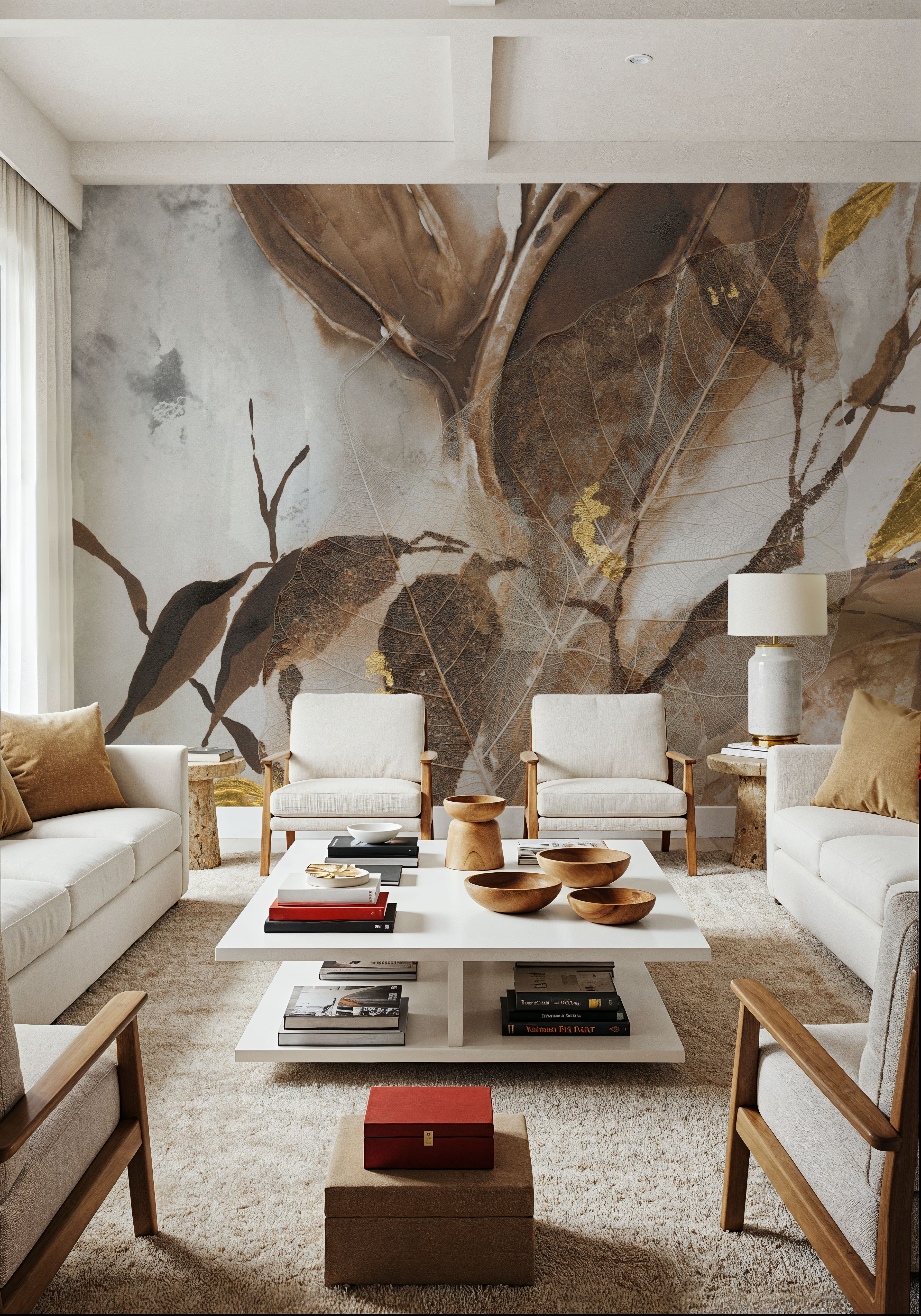 Gilded Leaf Collage I
