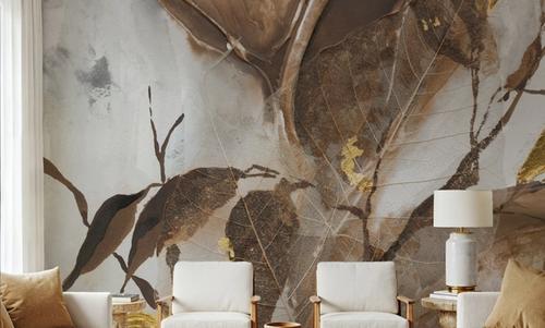 Gilded Leaf Collage I