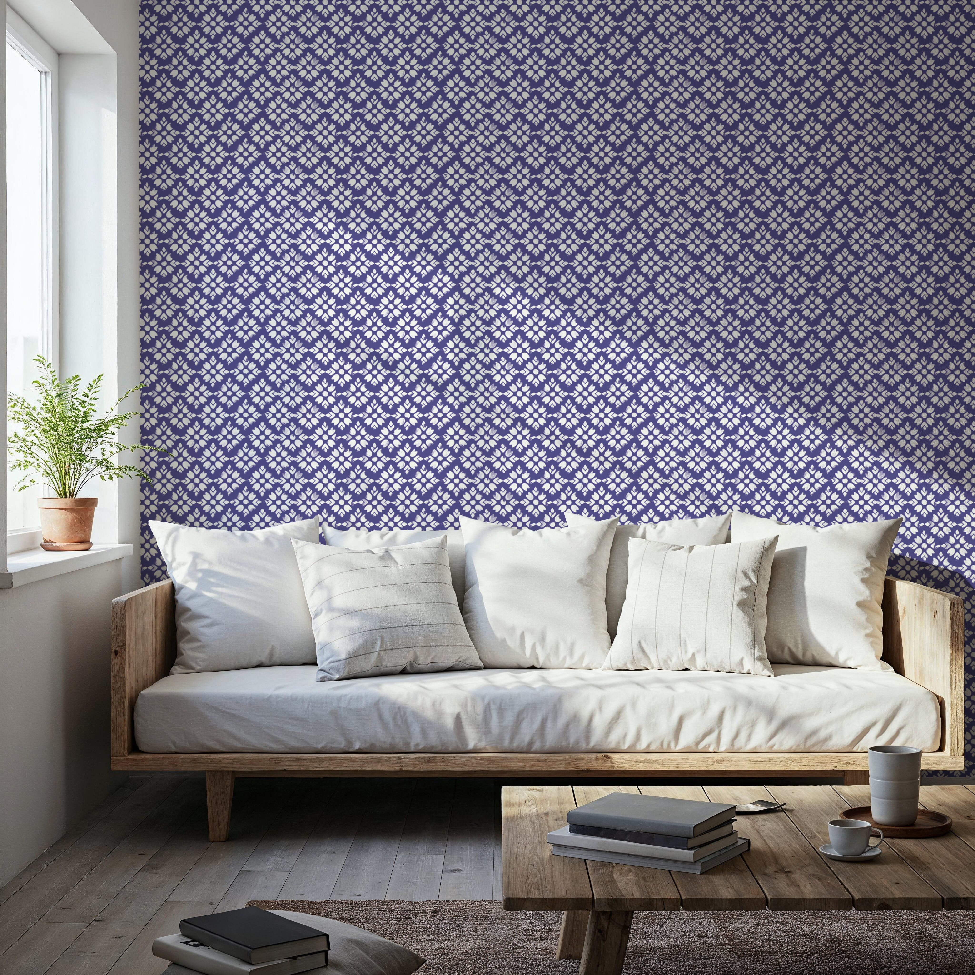 Botanical Stamps Blue