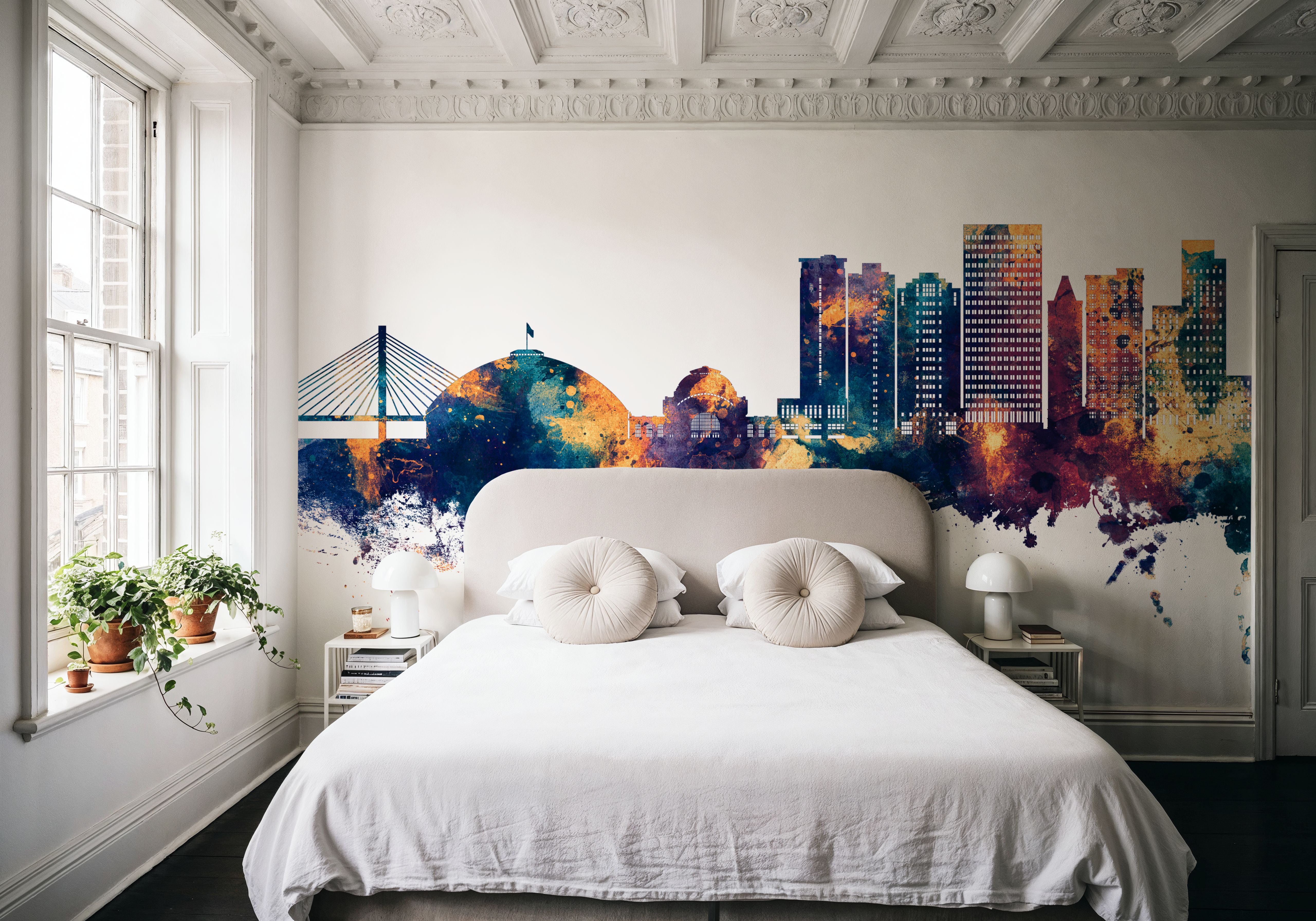 Tacoma Washington Skyline Blue & Bronze