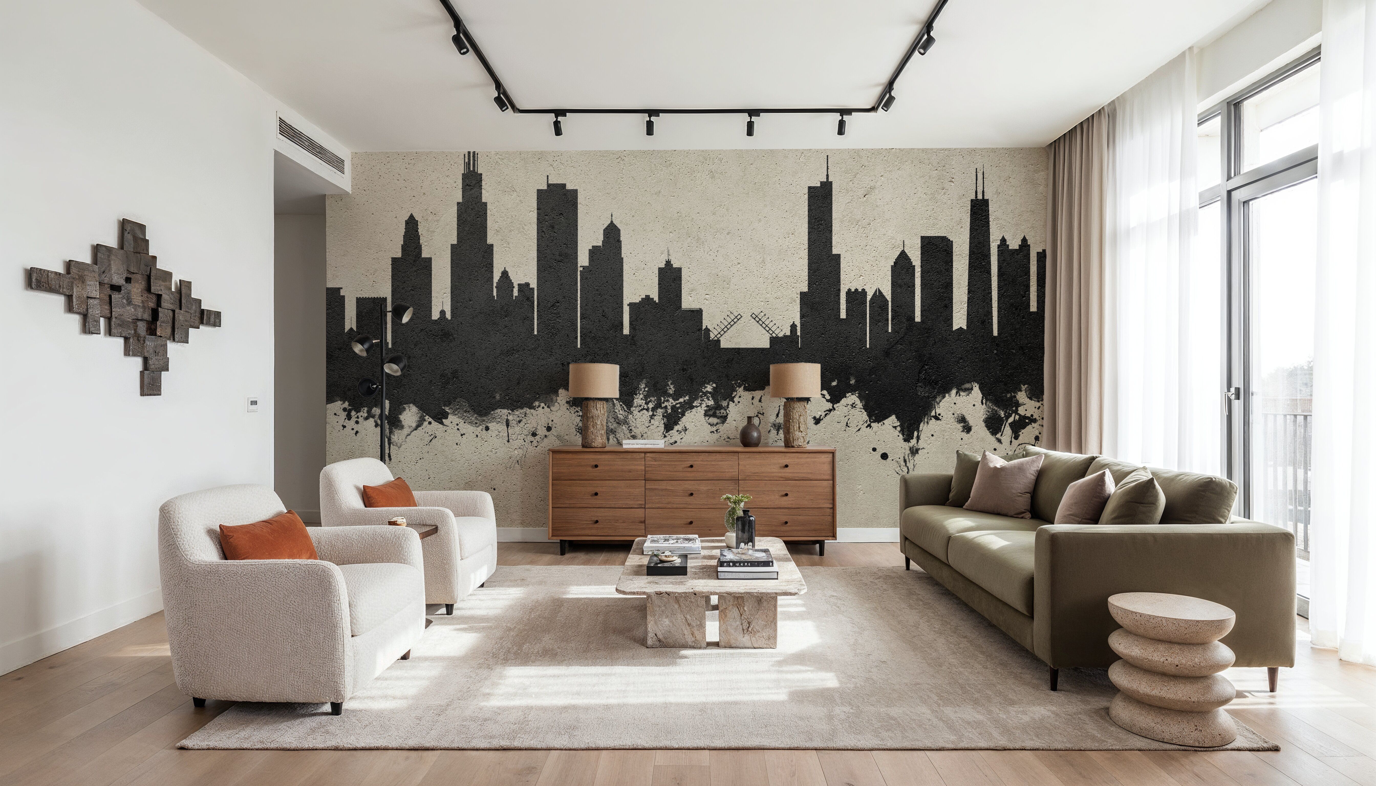 Chicago Illinois Skyline Concrete