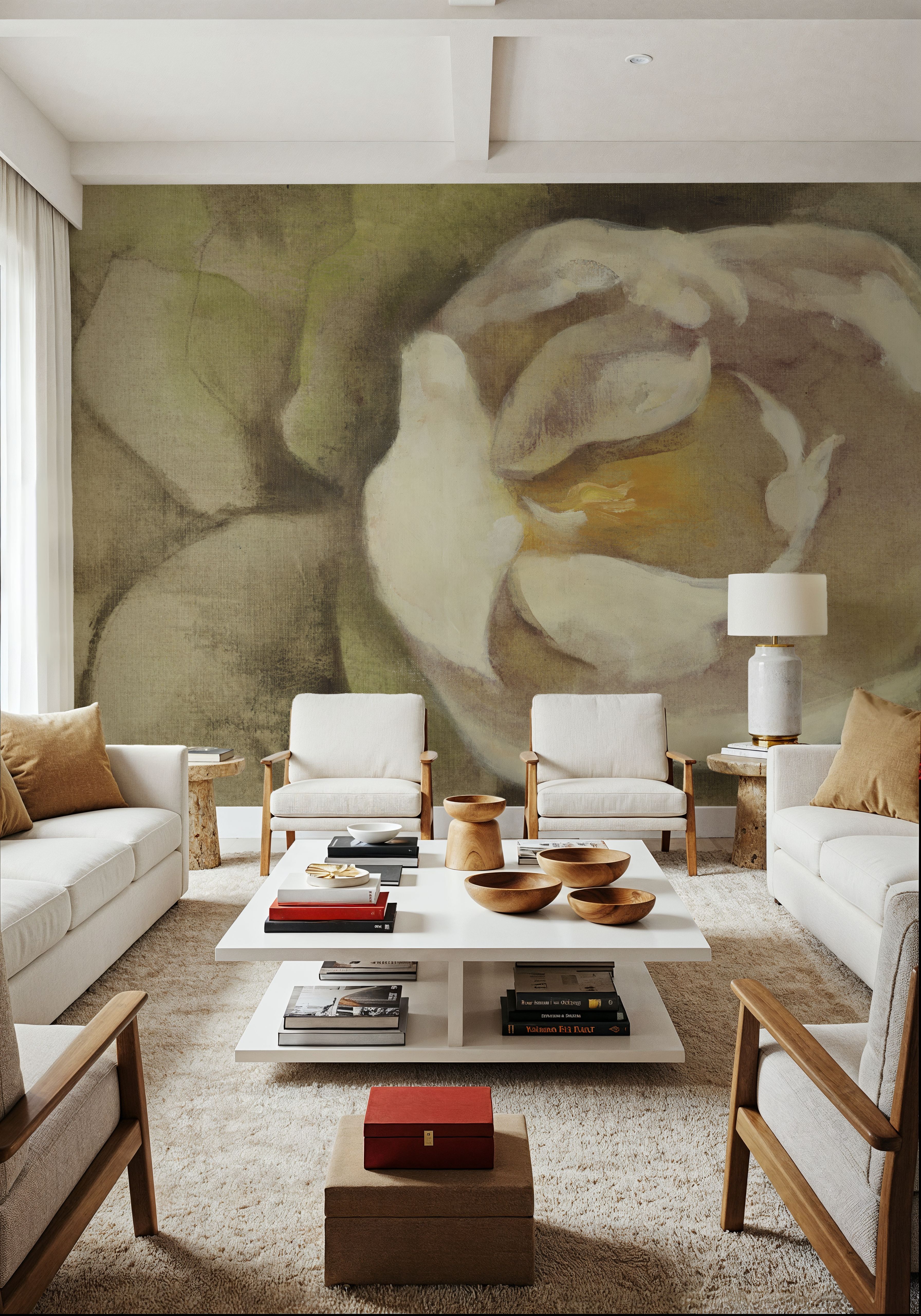 White Blossom on Canvas