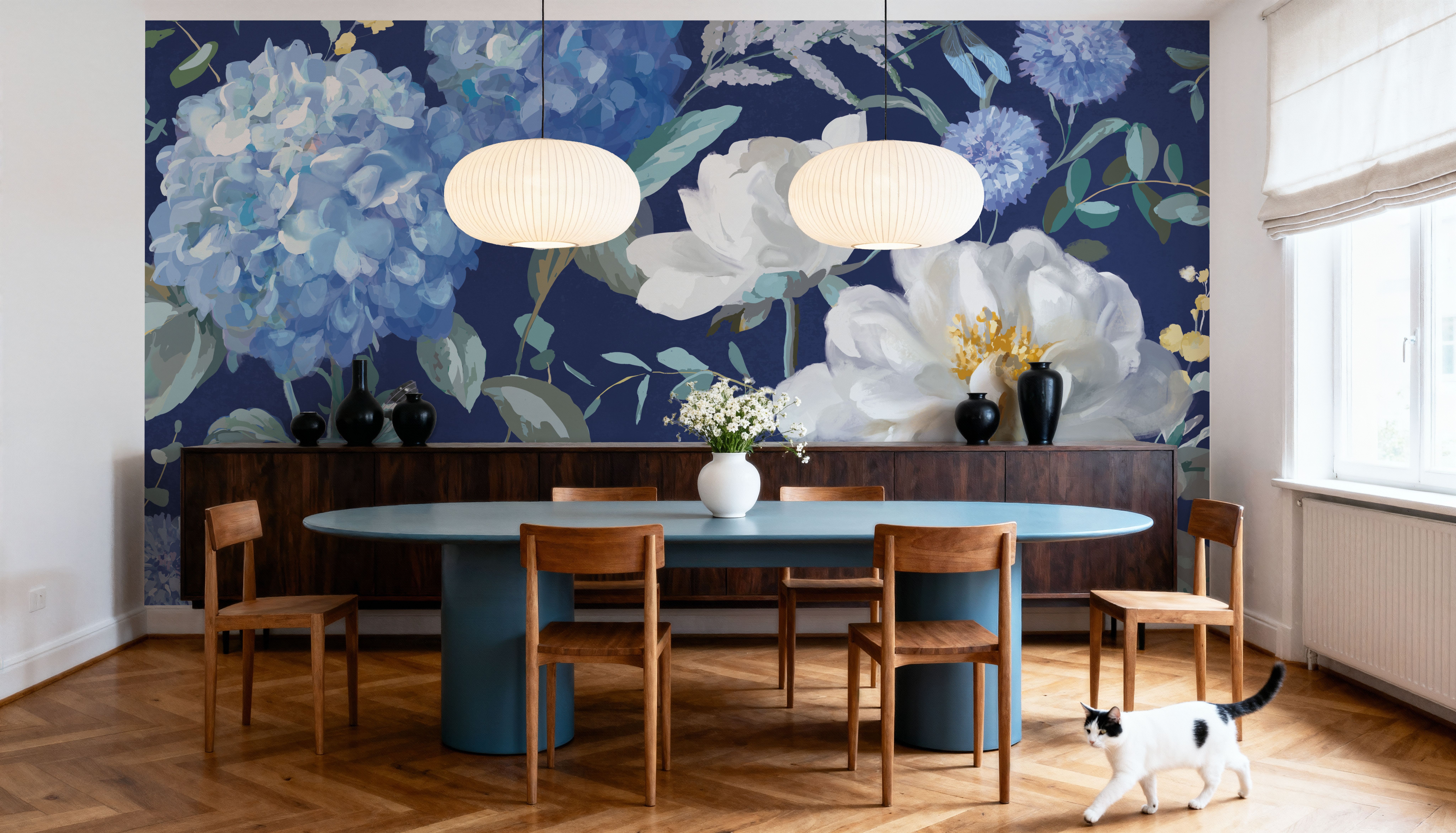 Spring Morning Bloom, Behang