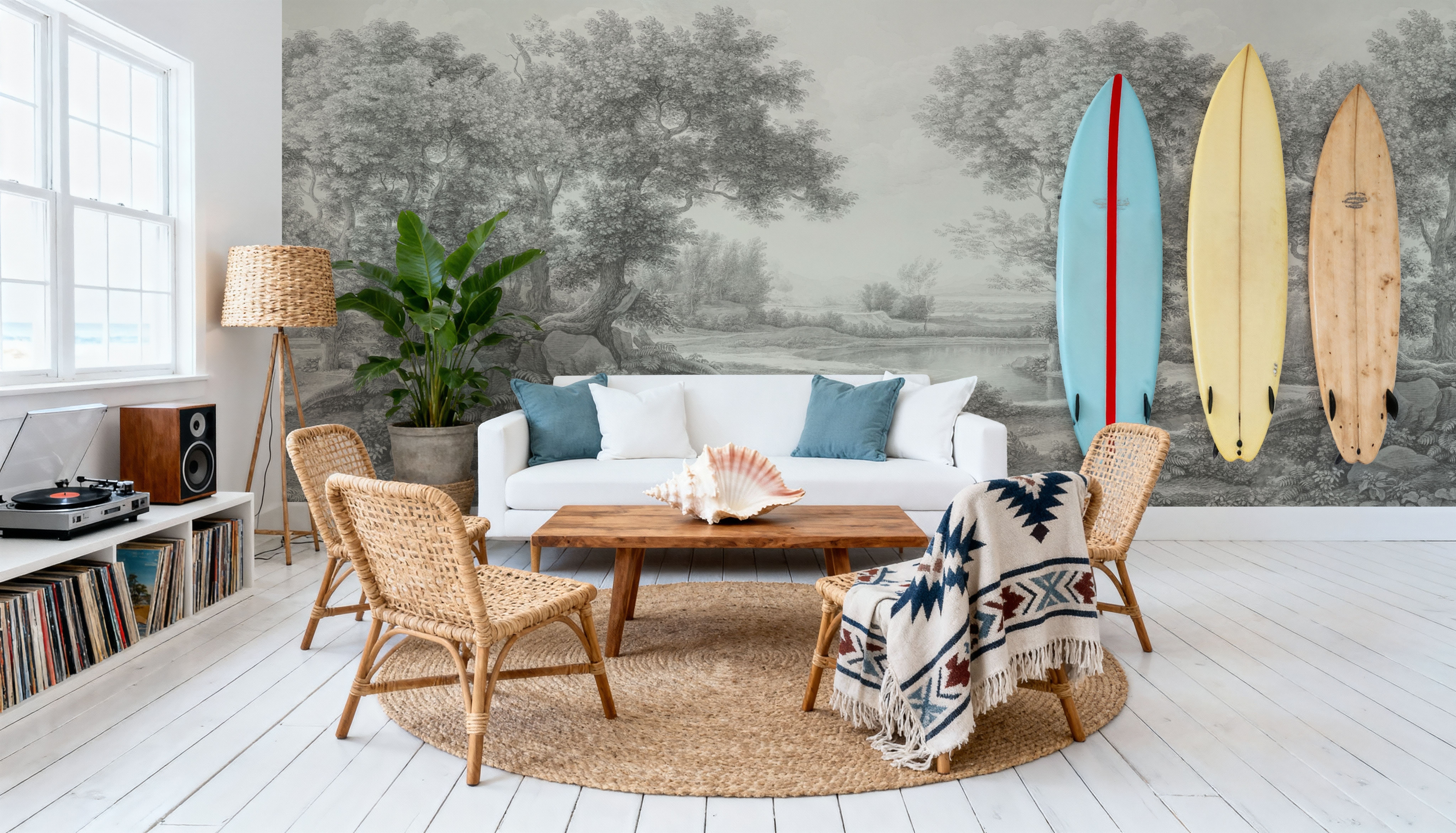 Riverbank Oak Landscape, Argent