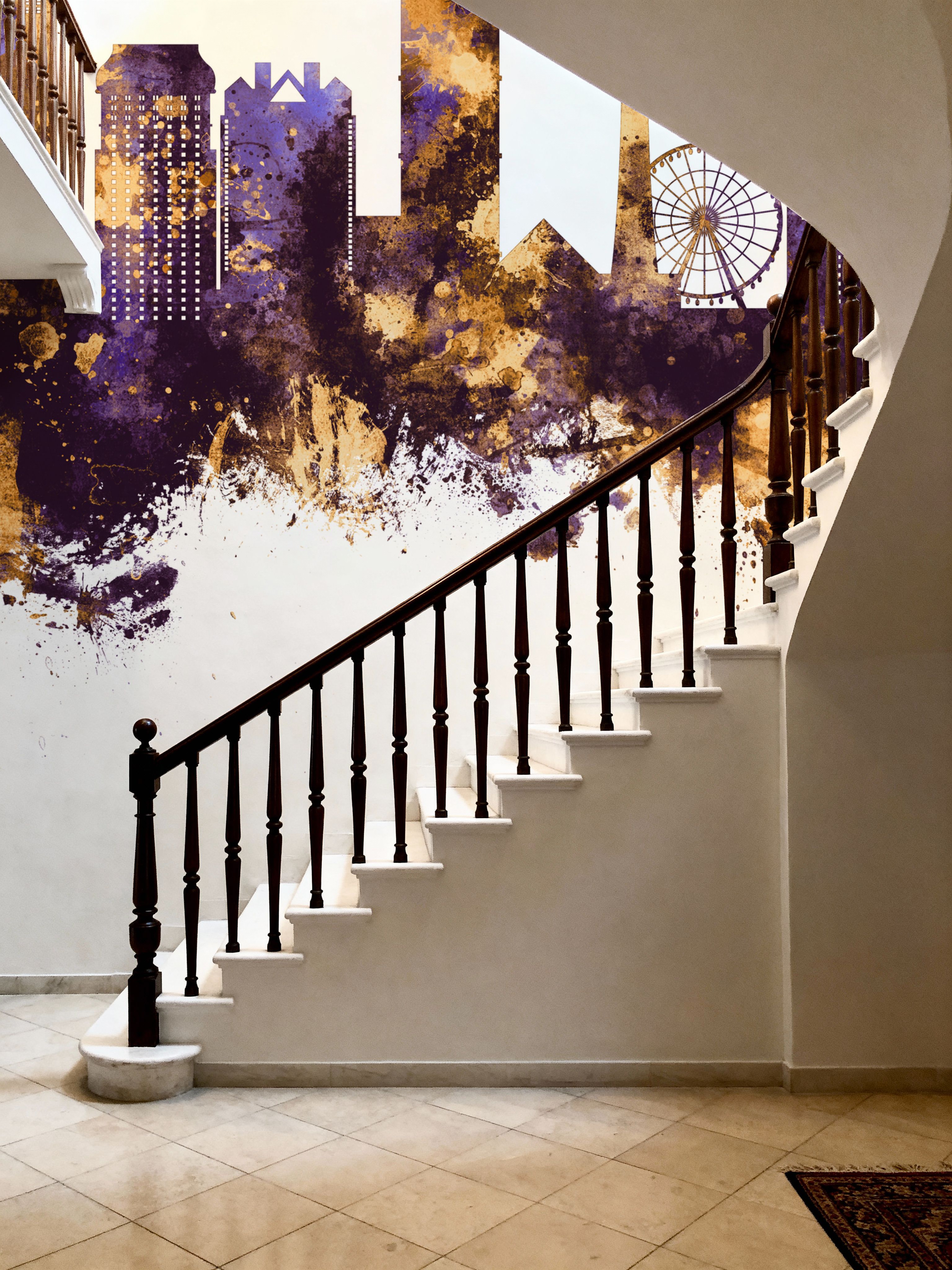 Niagara Falls Skyline Purple & Gold