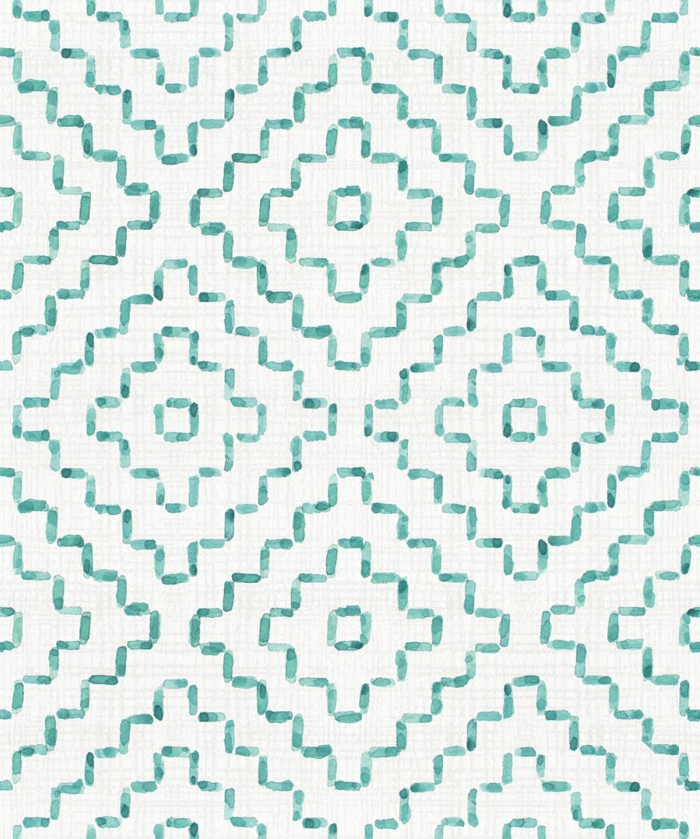 Mixed Greens Turqouise Inverse