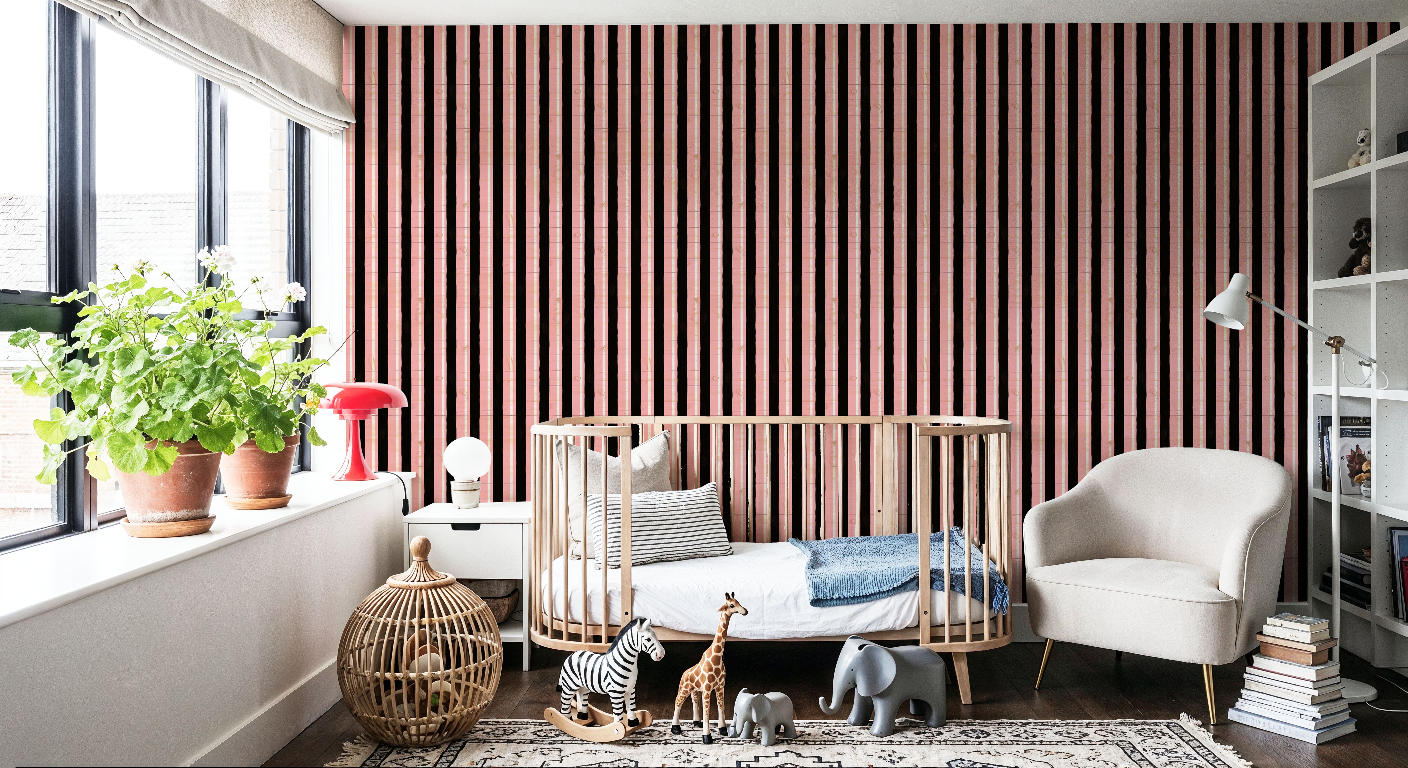 Mystical Stripes Pink, Wallpaper