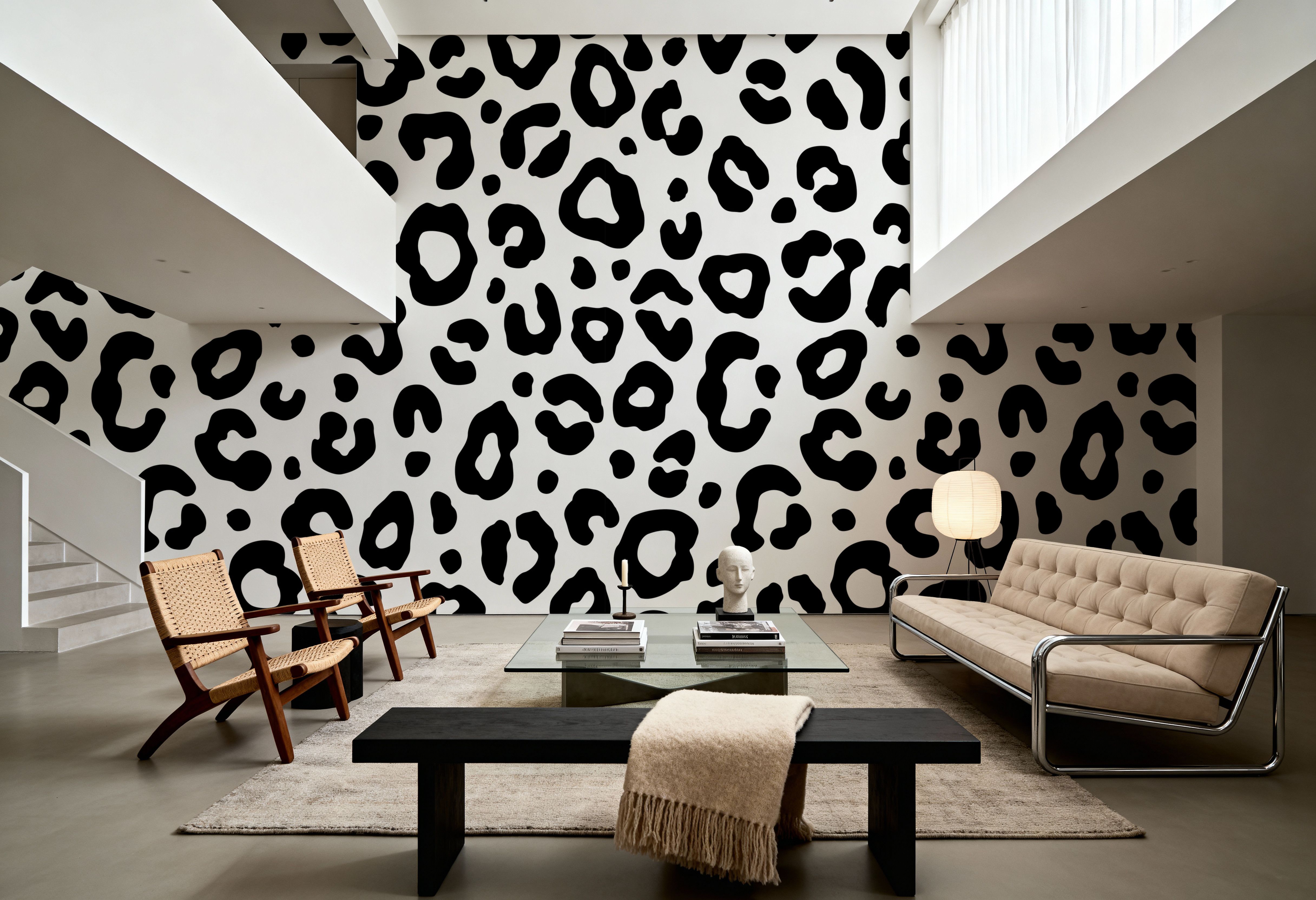 Wild Leopard , Behang