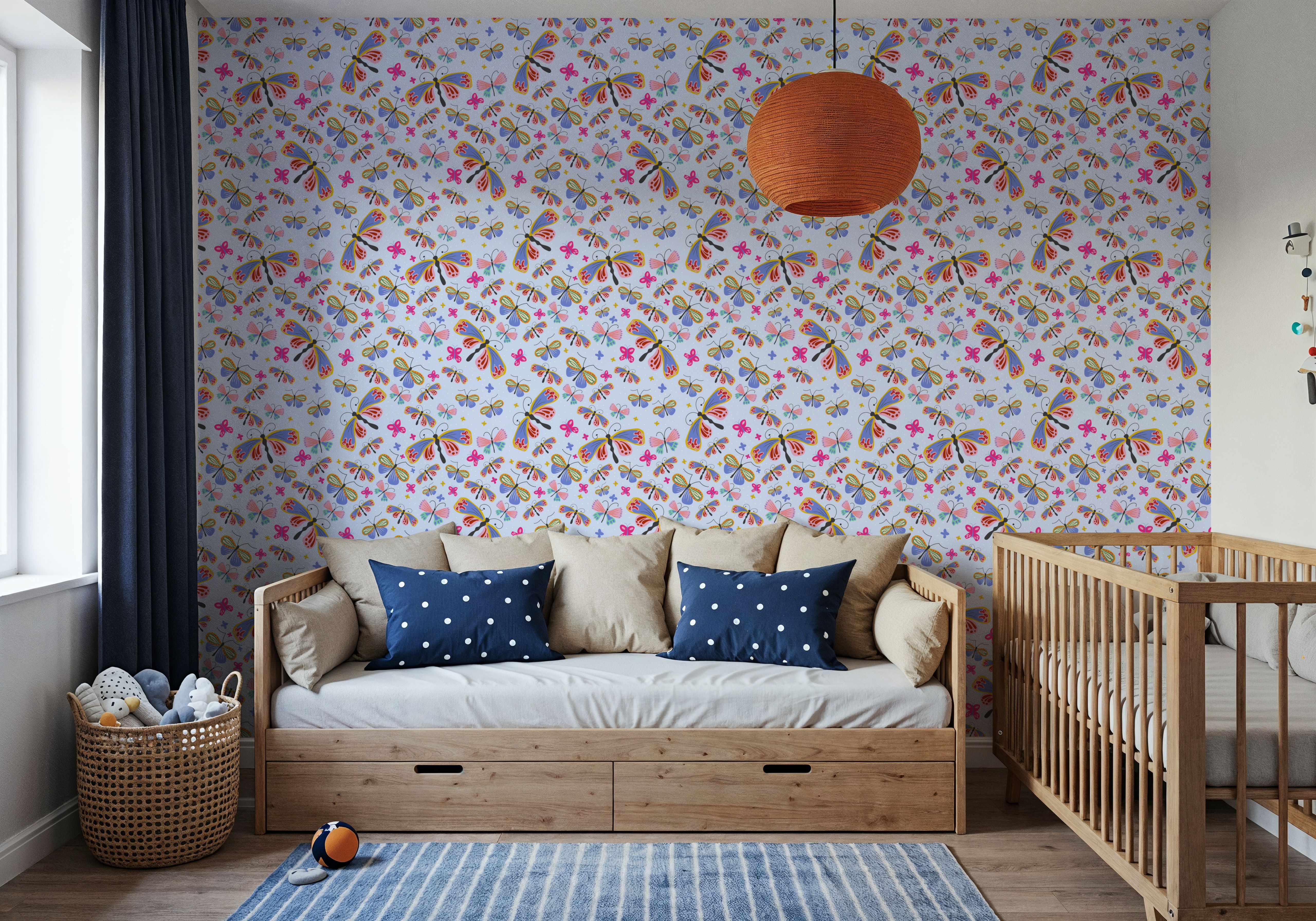 Butterfly Crowd, Light Blue