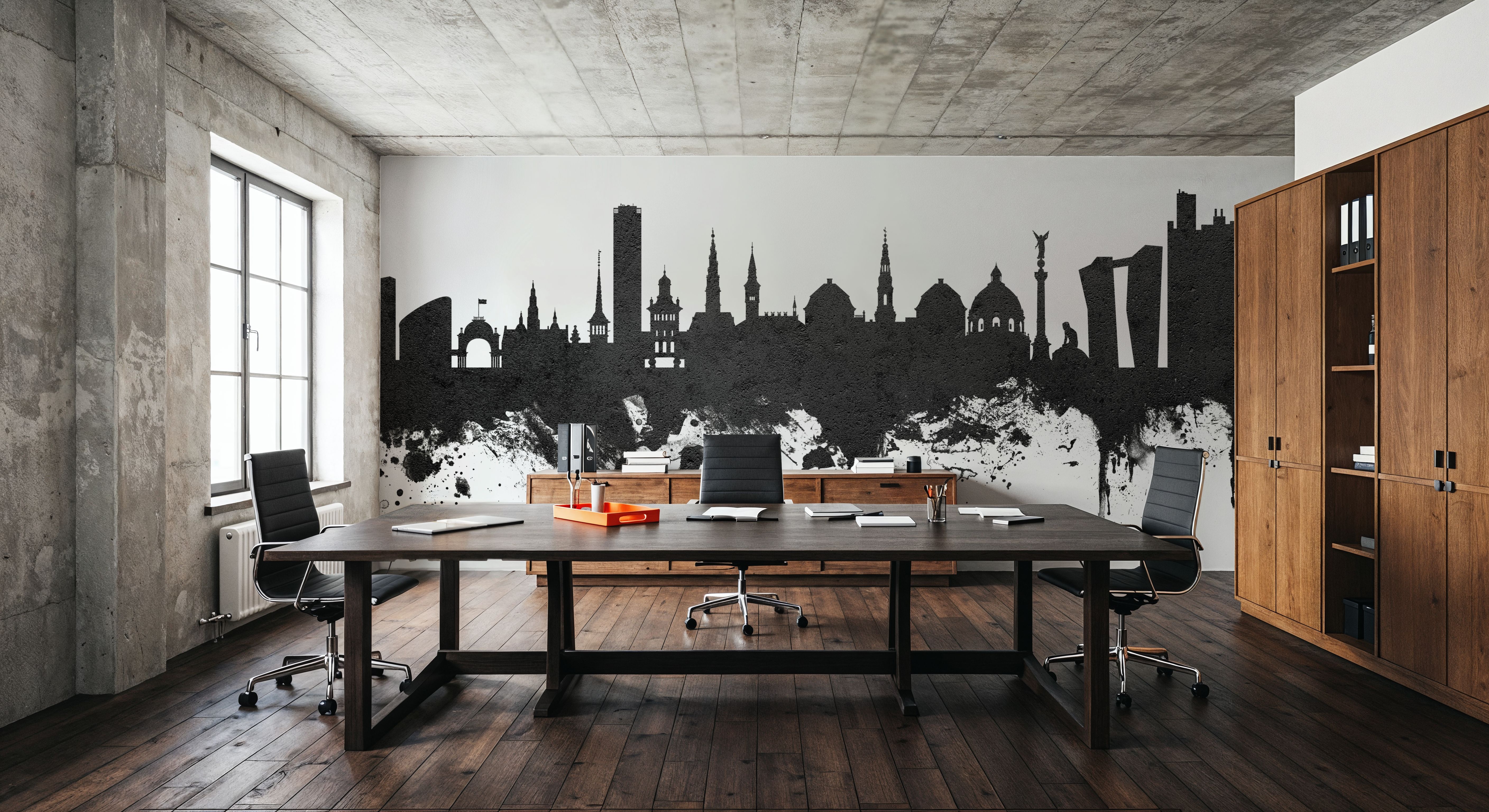 Copenhagen Skyline Black & White