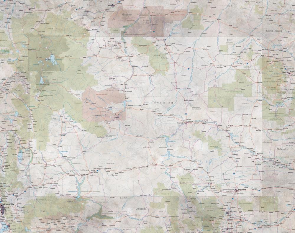 Wyoming Detailed Map