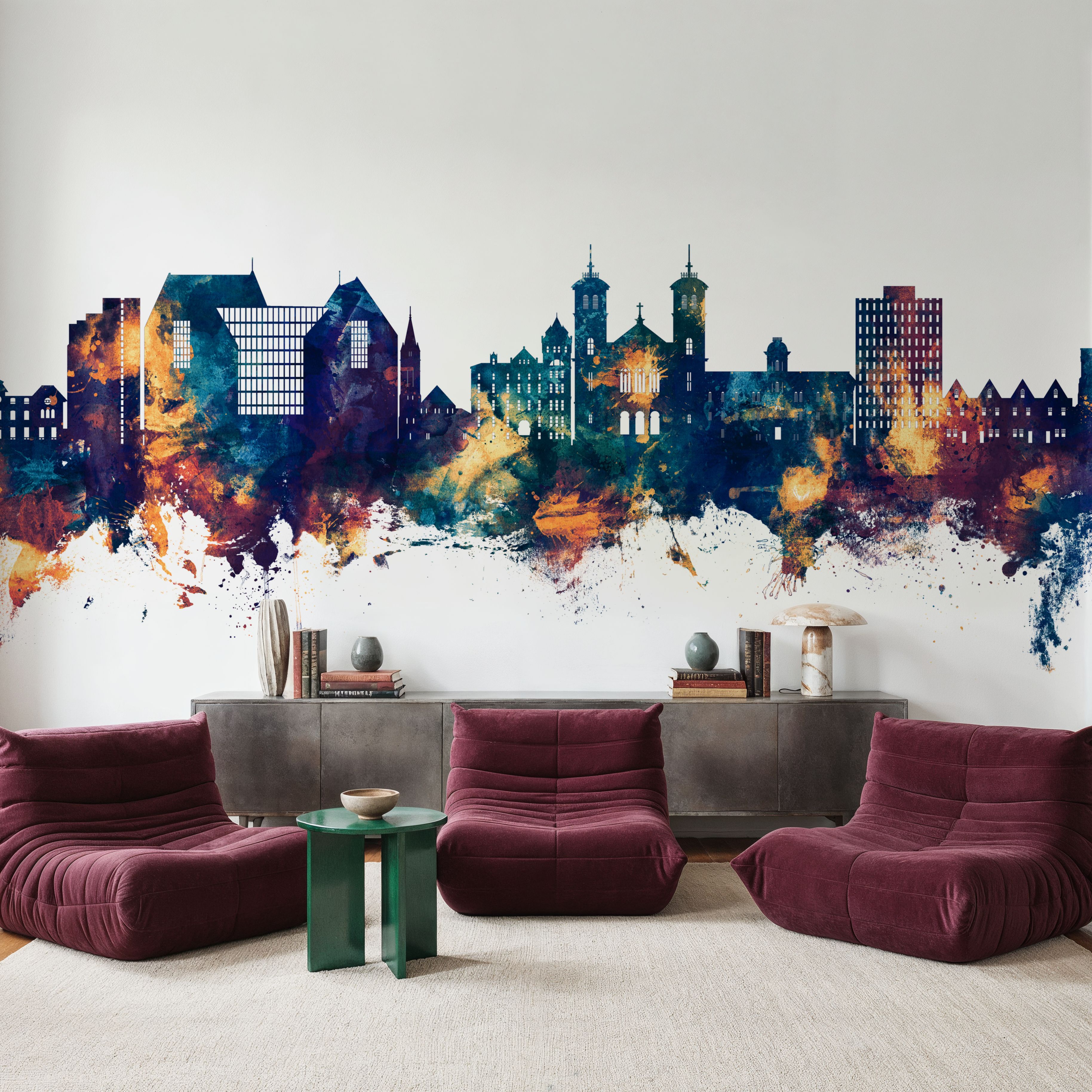 St John's Canada Skyline Blue & Bronze