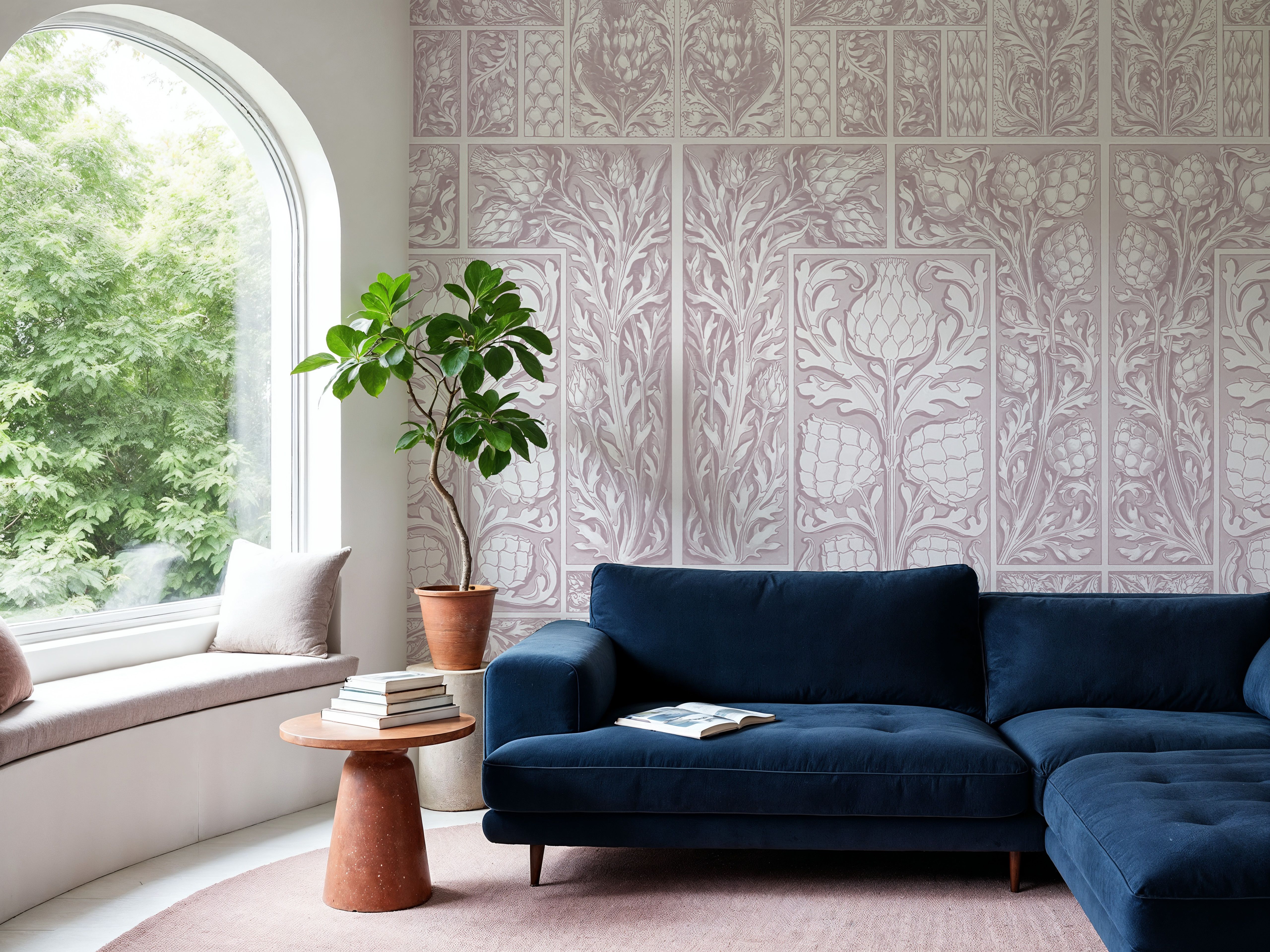 Clear Thistle Wall Red