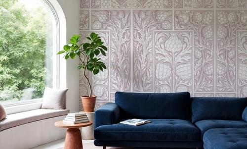 Clear Thistle Wall Red