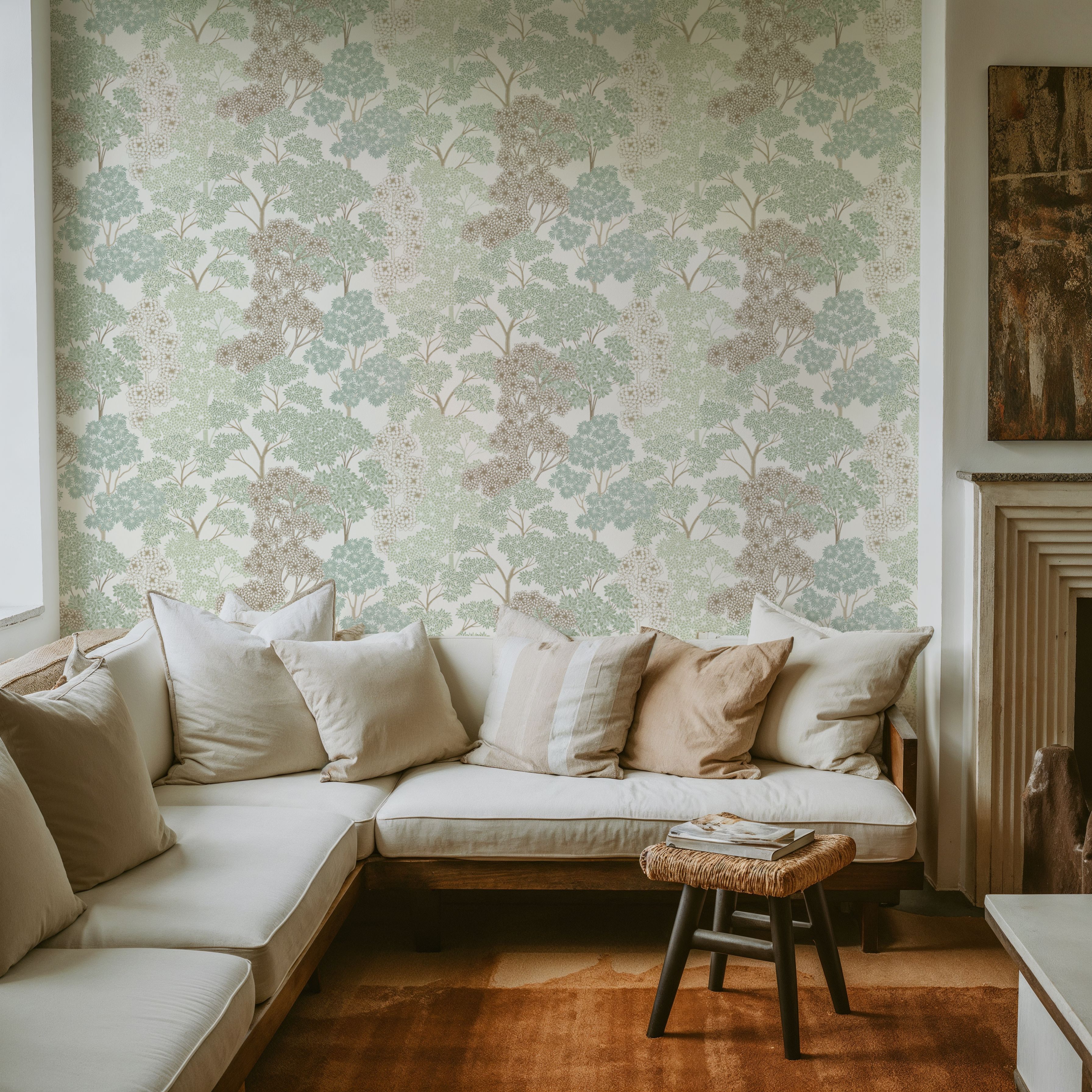 Overleaf Woodland Pattern, Light Green