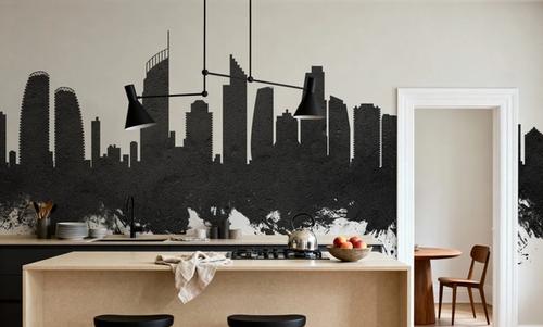 Gold Coast Australia Skyline Black & White