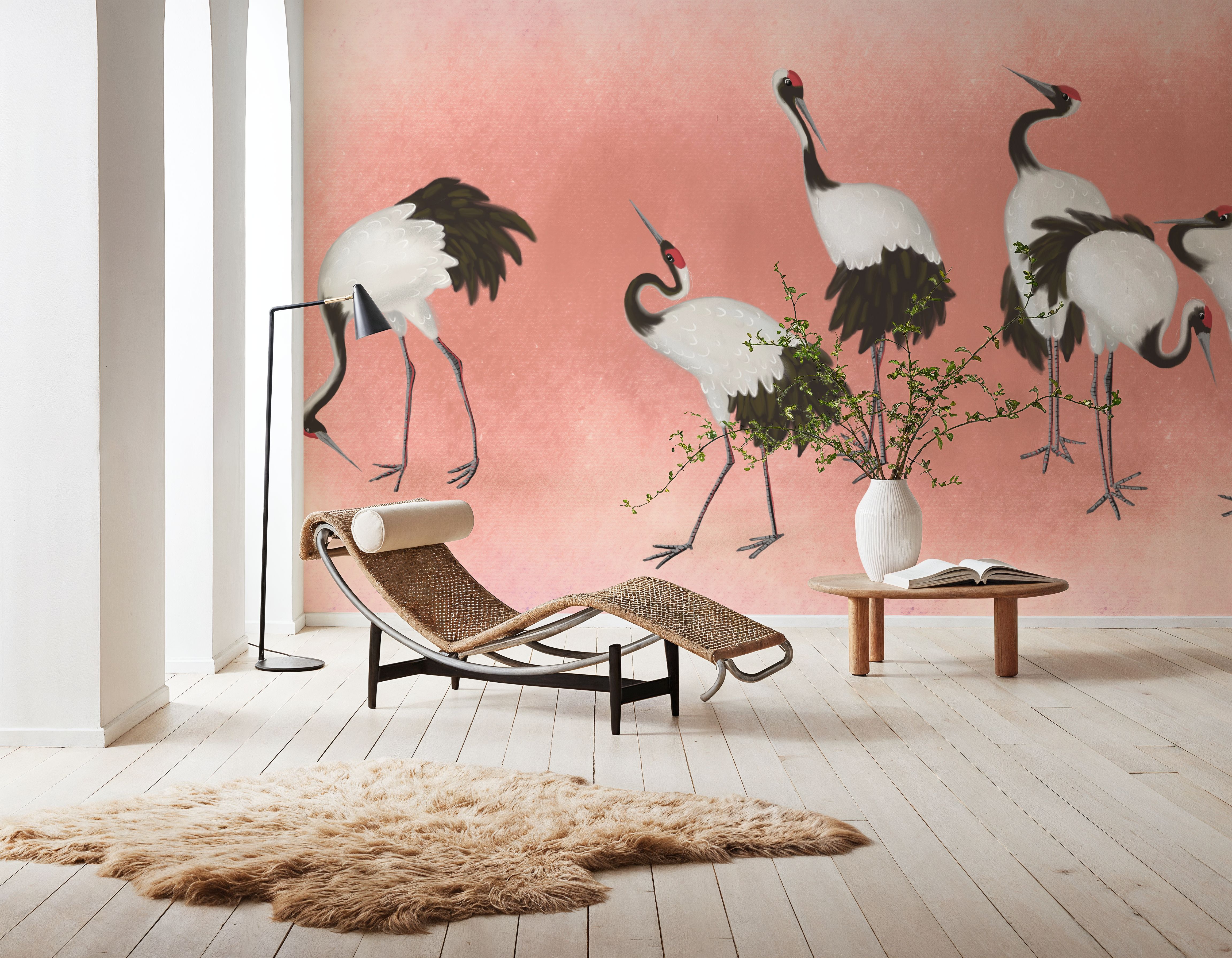 Japanese Cranes - Blush