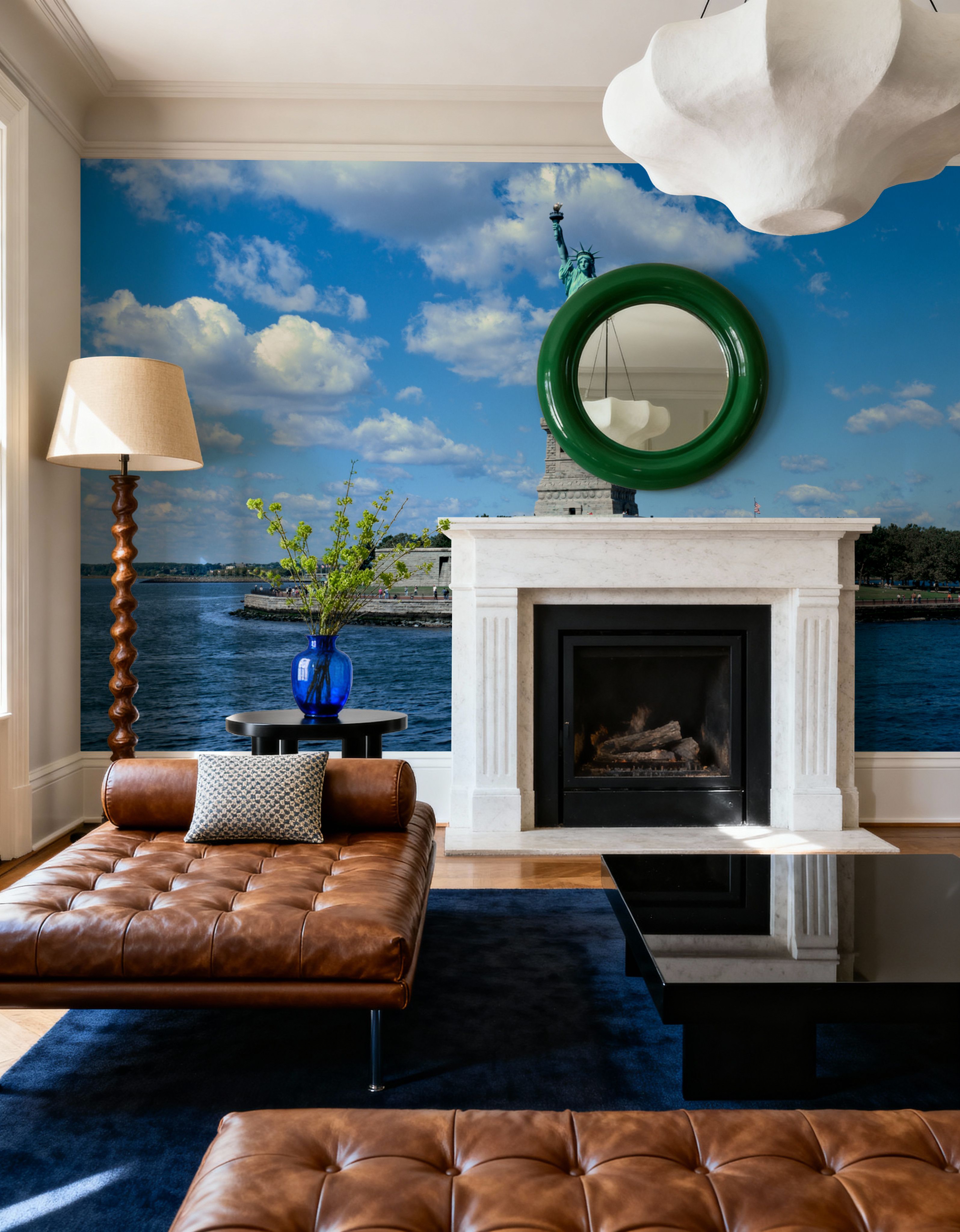 Clouds over the Statue of Liberty