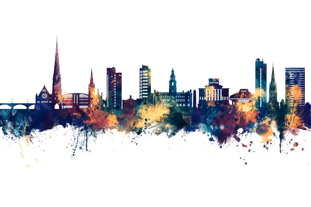 Preston England Skyline Blue & Bronze