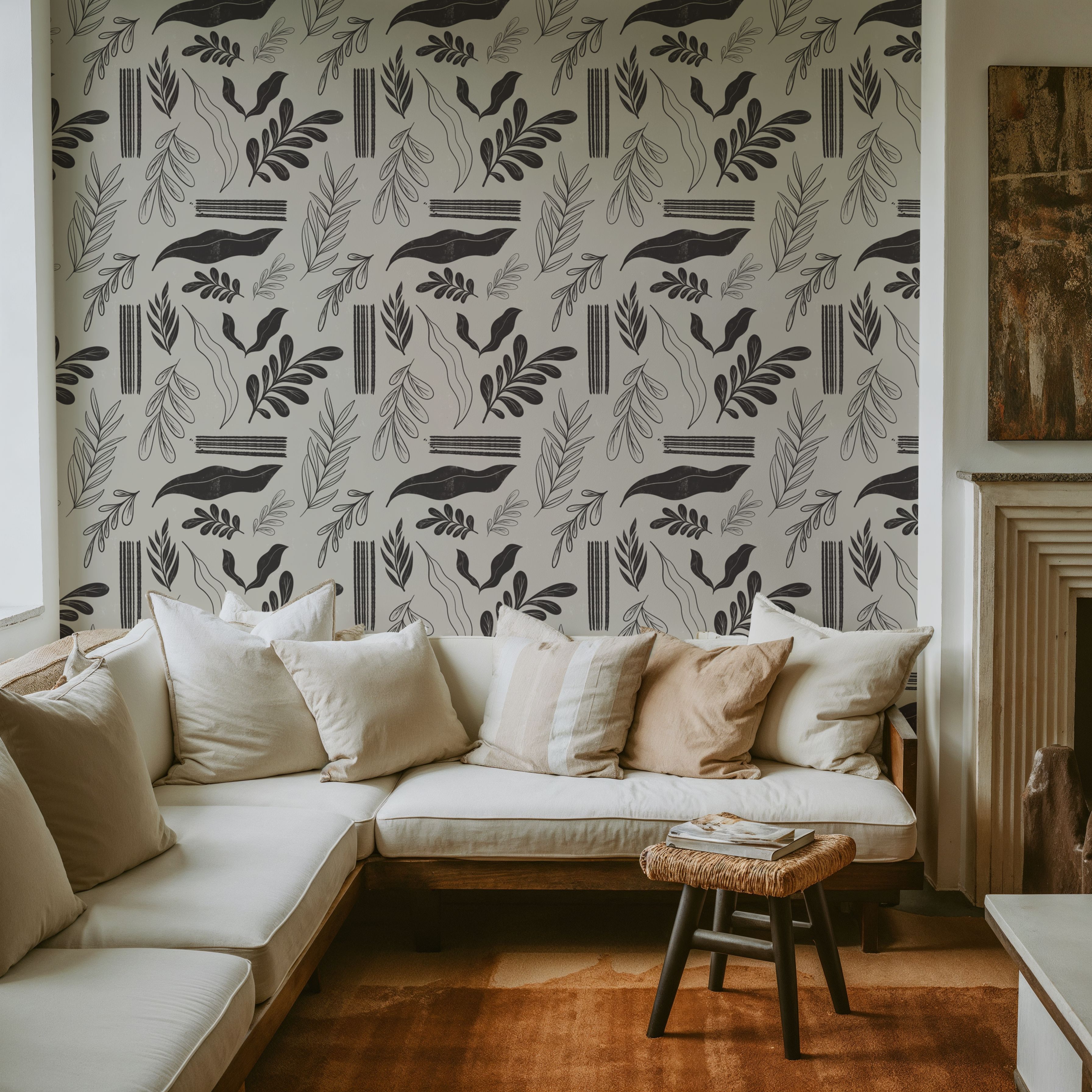 Autumn Leaves Dark Gray